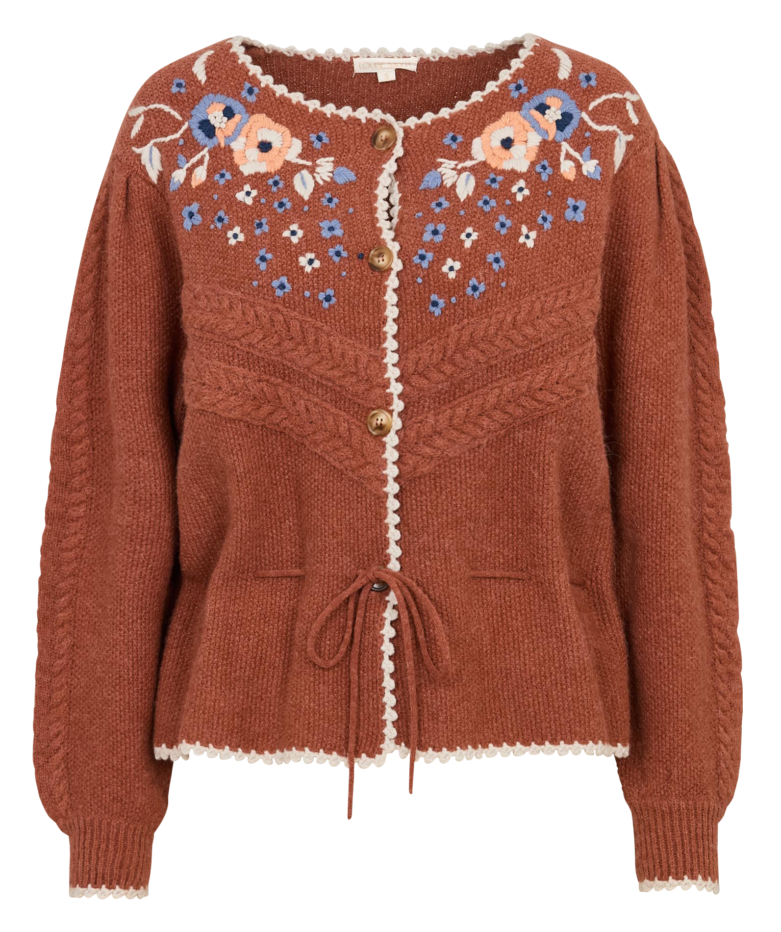 Round-neck cardigan LOUISE MISHA Brown