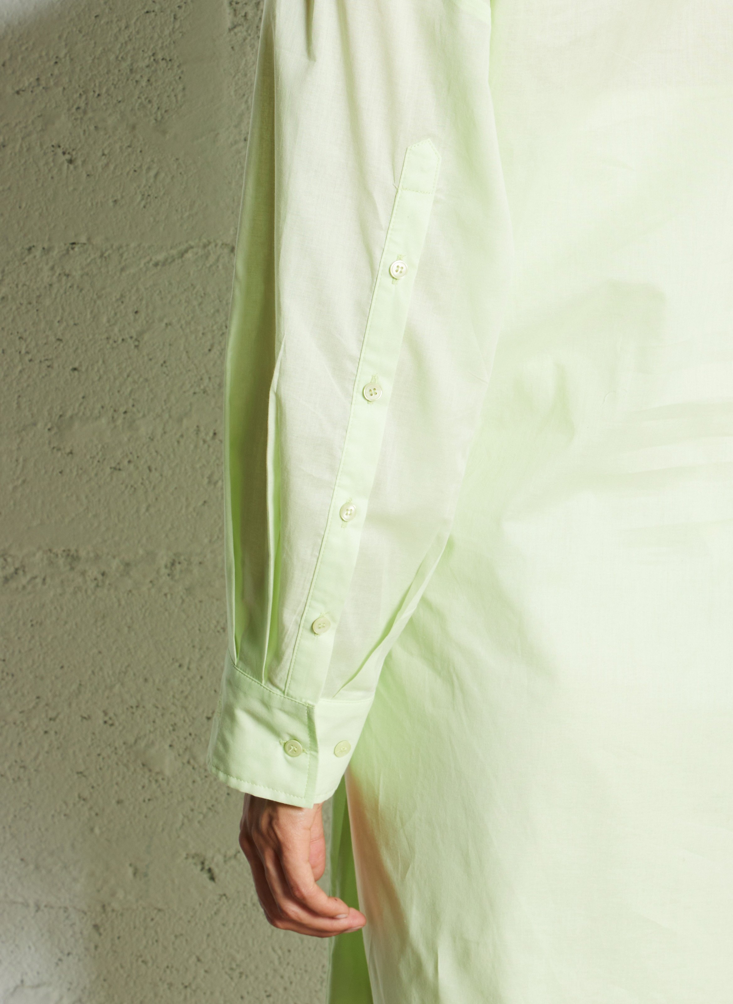 Robe midi col classique en coton ROSEANNA Vert