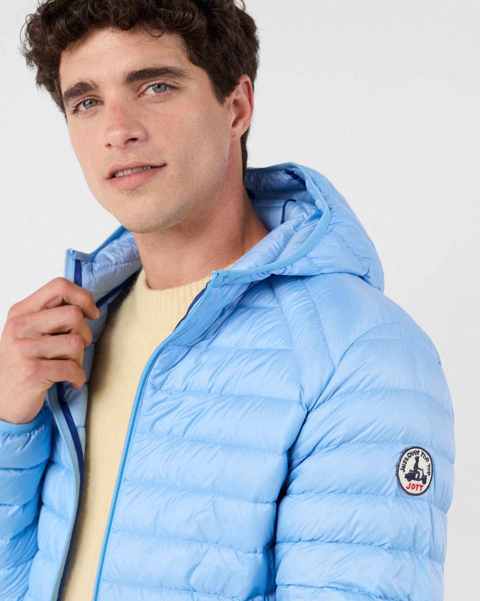 Lightweight hooded puffer jacket nico JOTT Blue