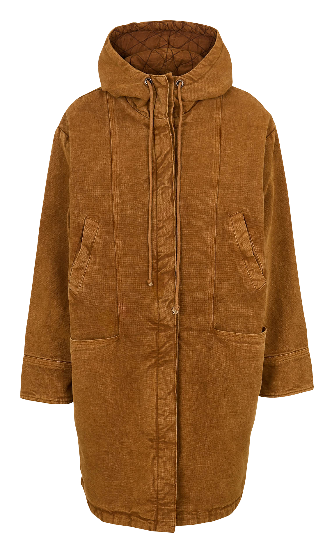 Denim jas met capuchon LEON & HARPER Bruin