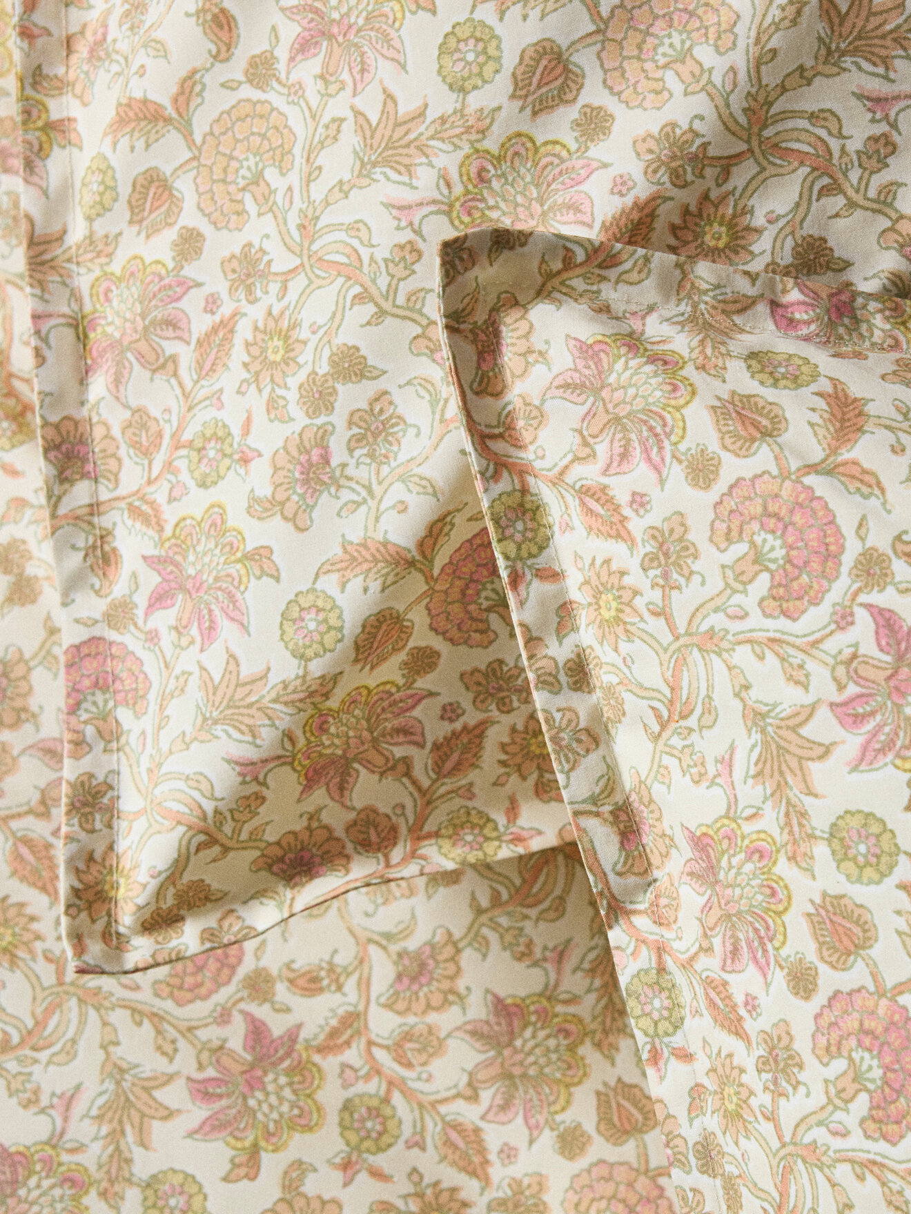 Cotton percale pillowcase "Agathe" Beige