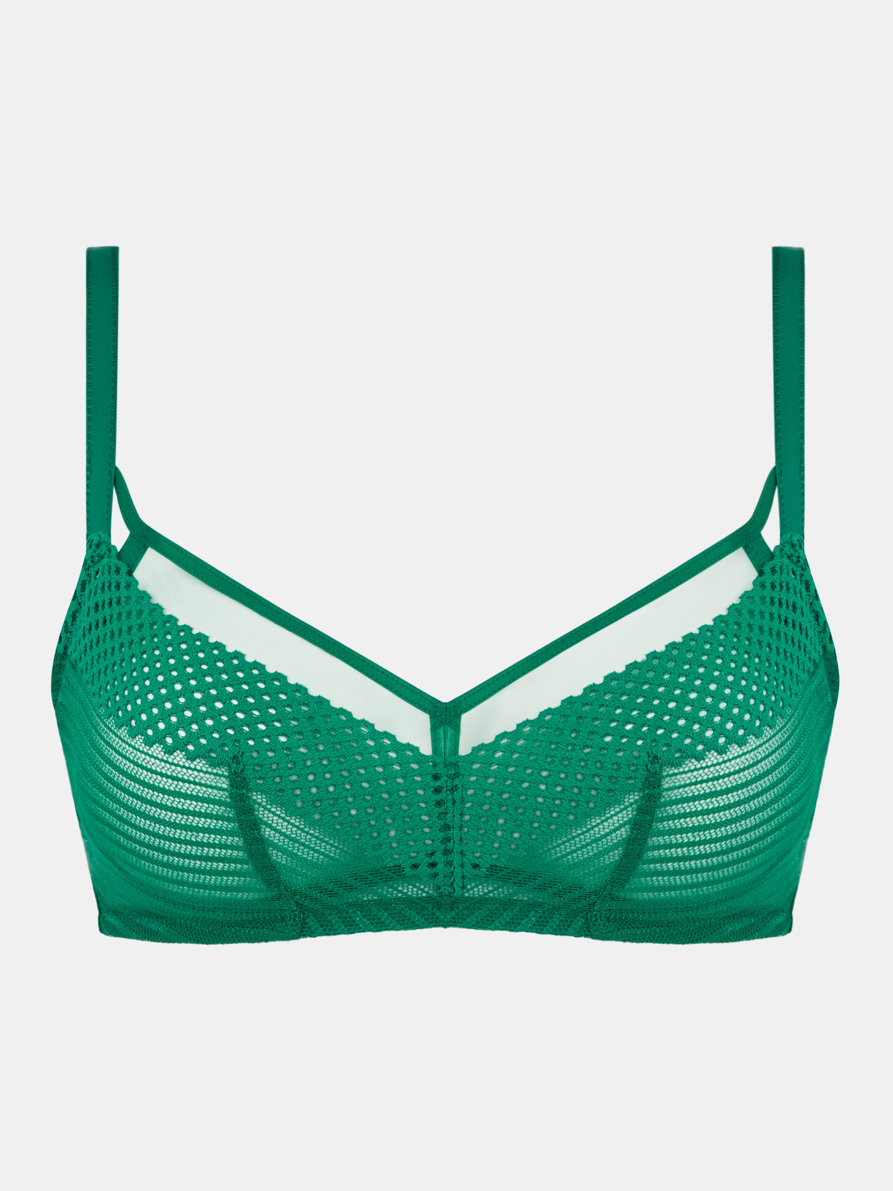 Non-wired support bra with cups CHANTELLE PULP Green