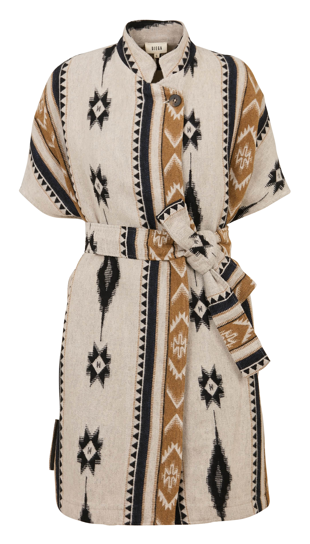 Aztec pattern poncho Blue