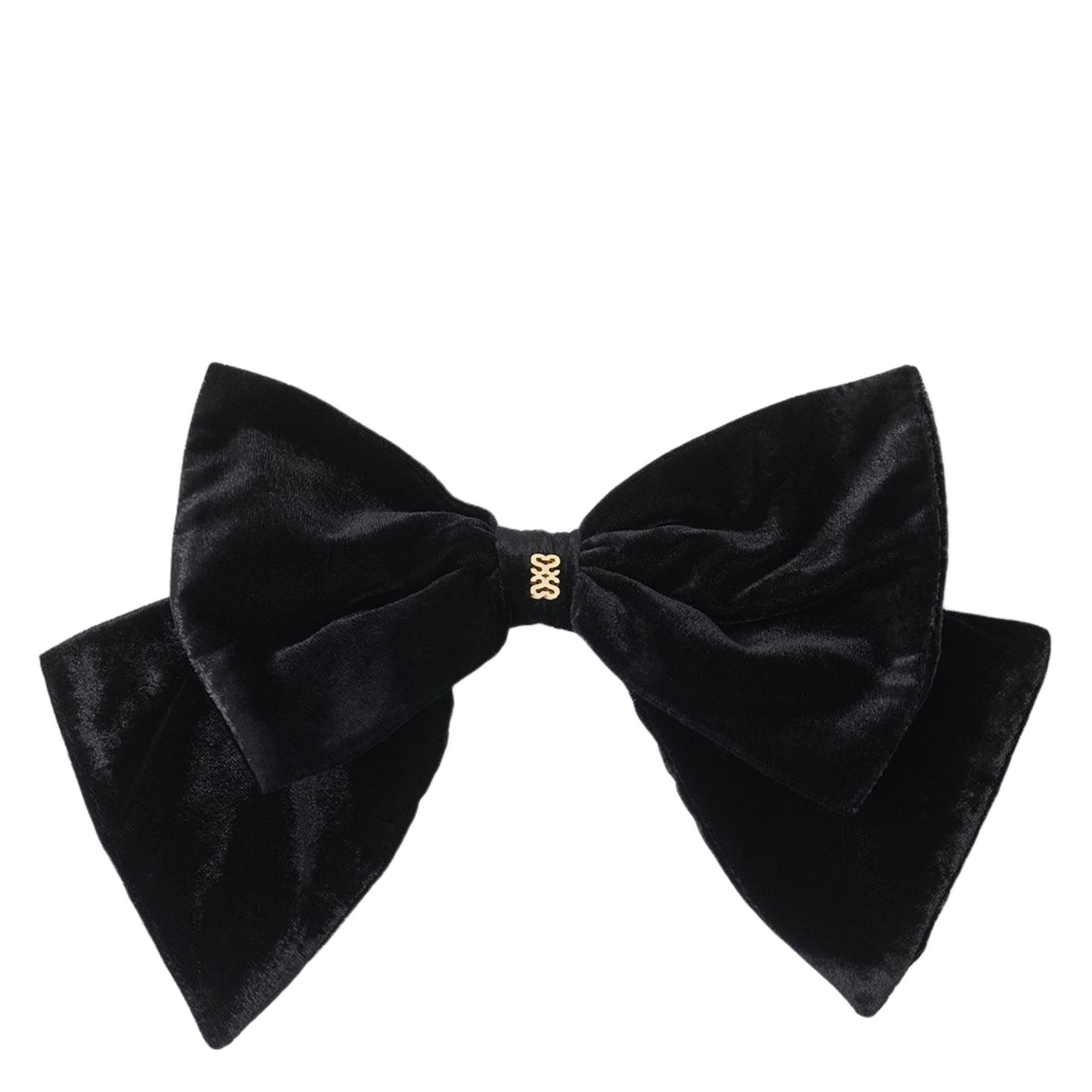 Barrette noeud en velours SANDRO Noir