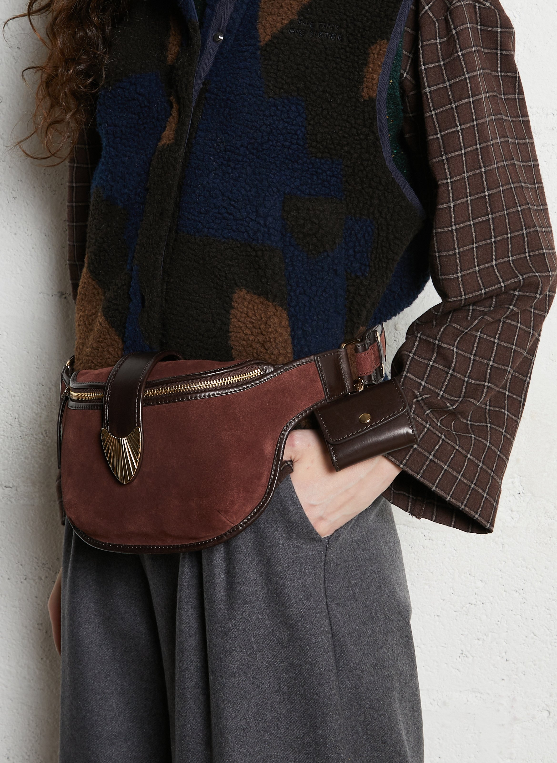 Sac banane en cuir  MAISON 123 Rouge