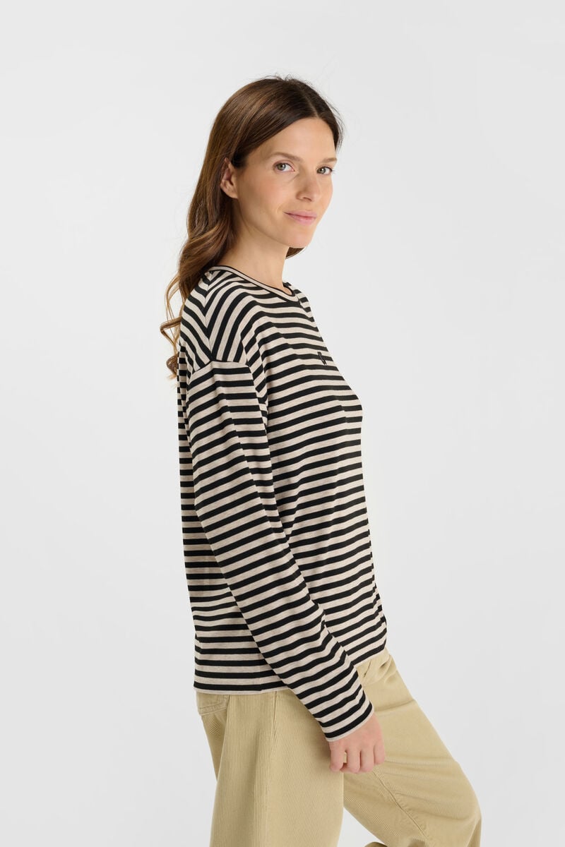 Tommy Badge T-shirt LE TEMPS DES CERISES Black