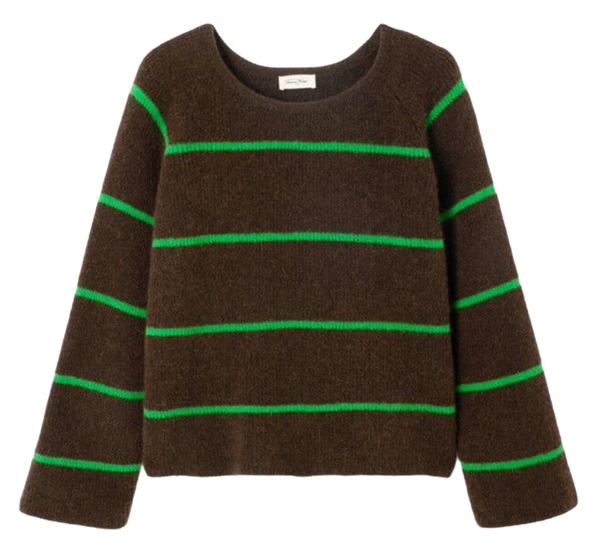 Wool-blend loose-fit striped sweater AMERICAN VINTAGE Brown
