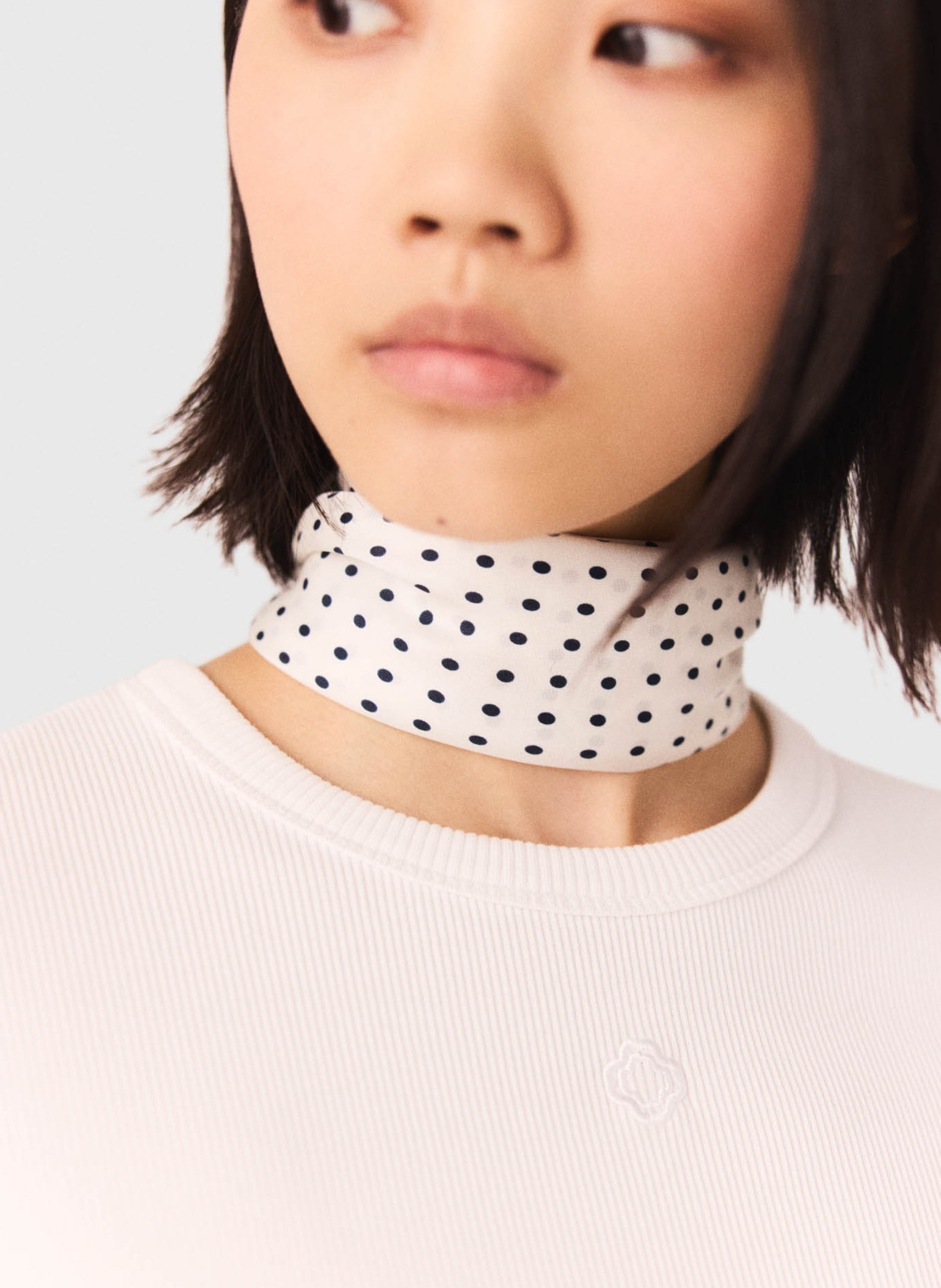 Bandanna en twill de soie MAJE Bleu