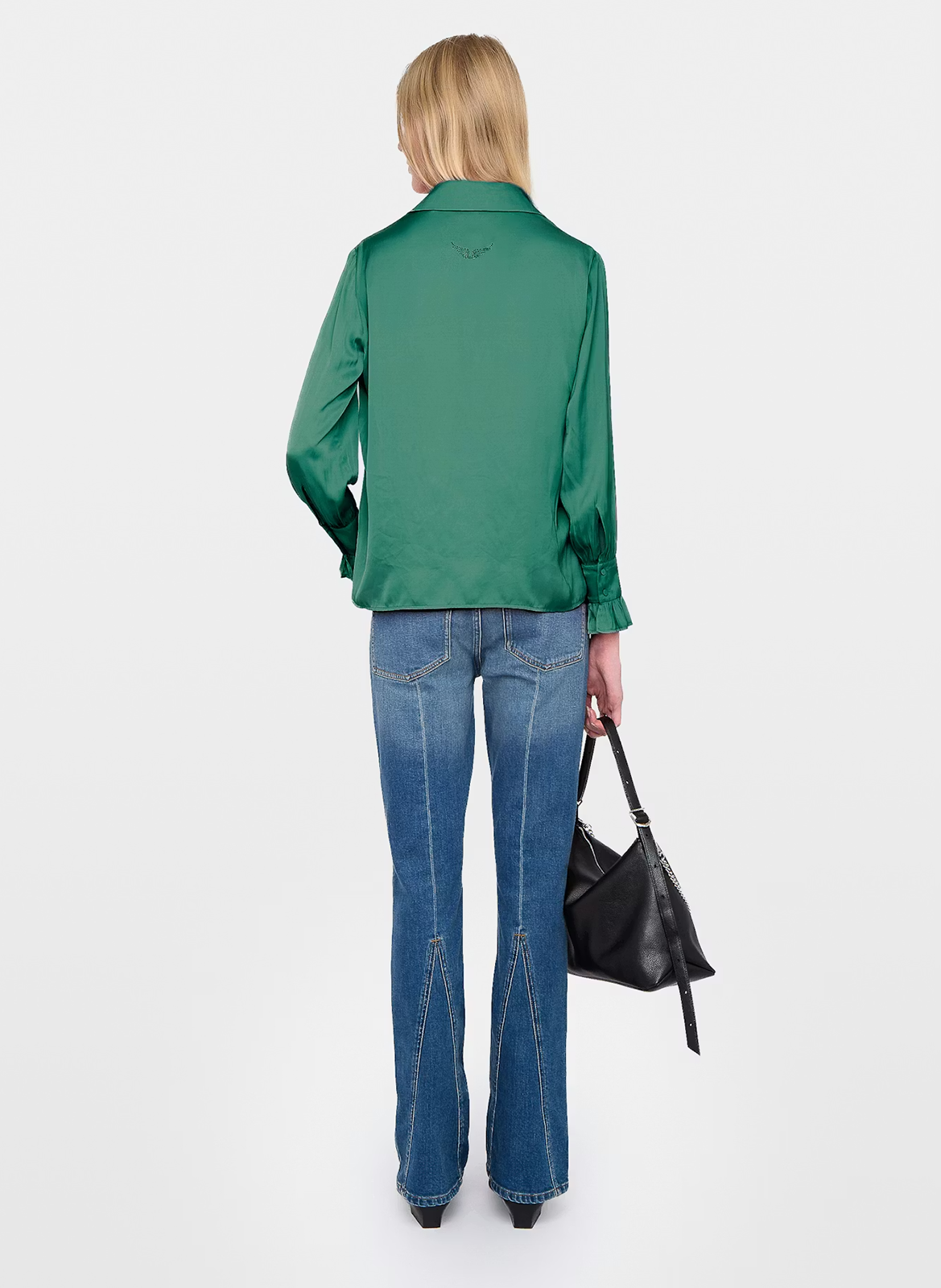 Satijnen blouse met rechte pasvorm ZADIG&VOLTAIRE Groen