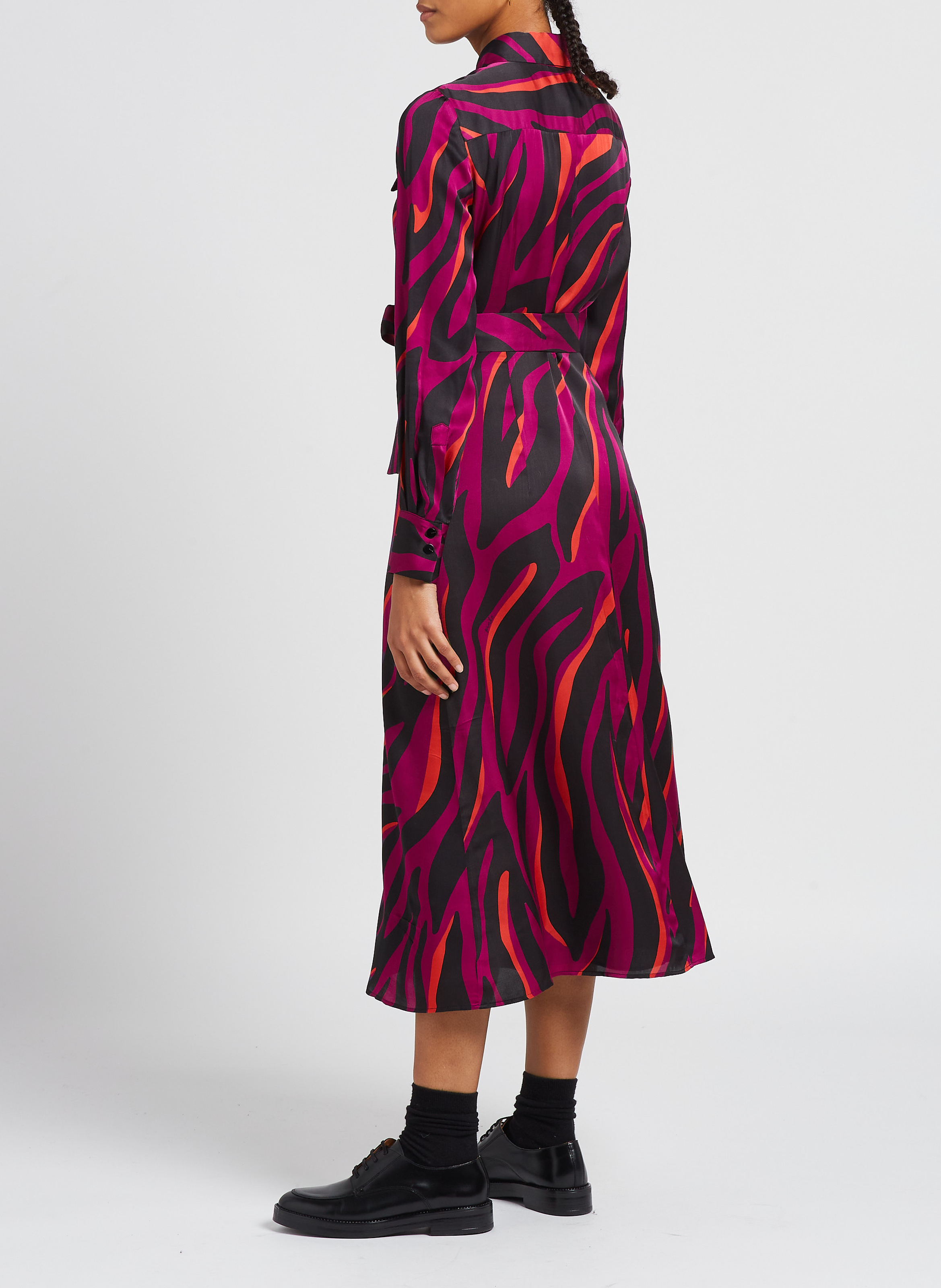 Gerade geschnittenes Hemdkleid mit klassischem Kragen PINKO Mehrfarbig