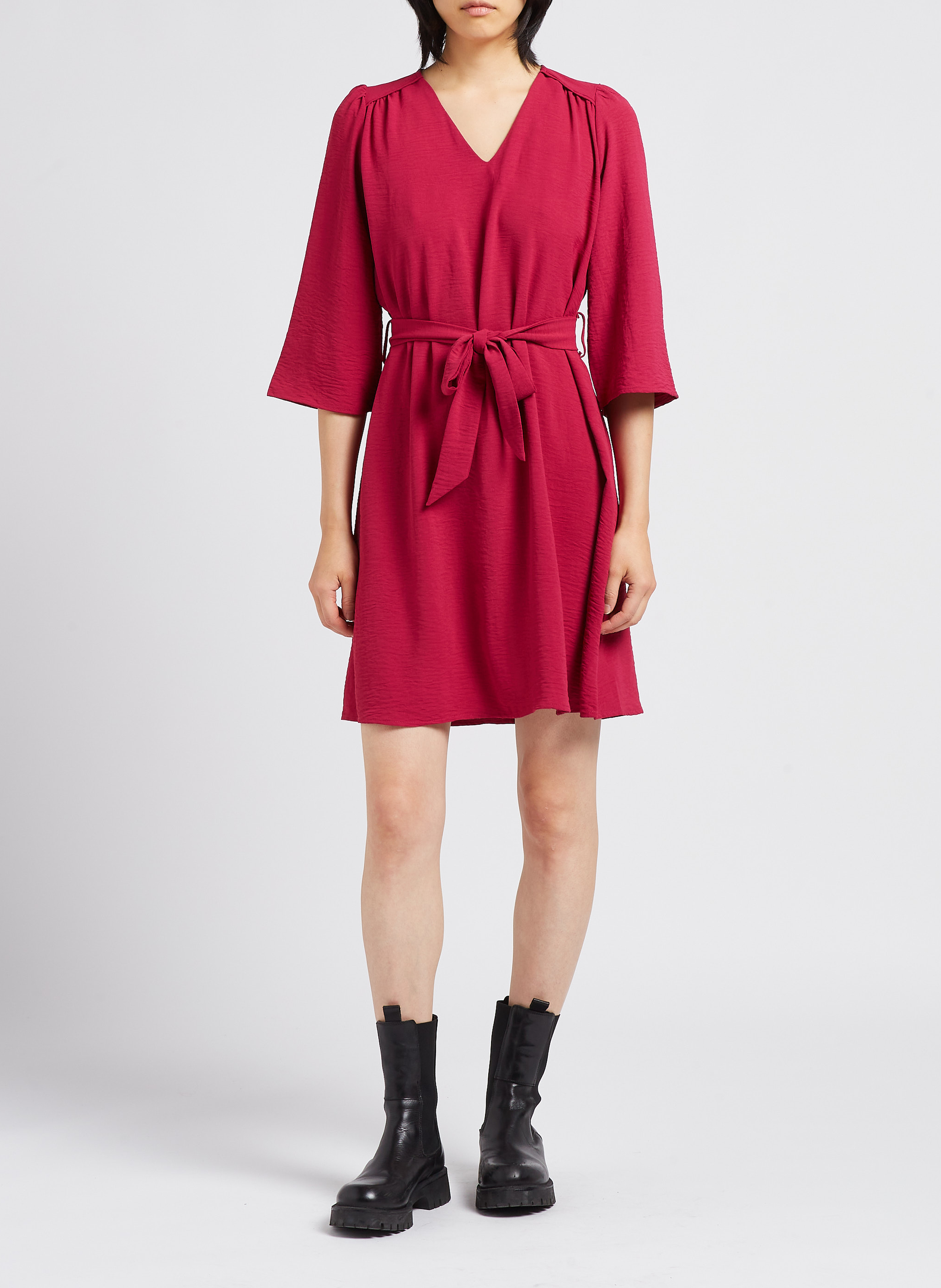 Short V-neck dress GRACE ET MILA Pink