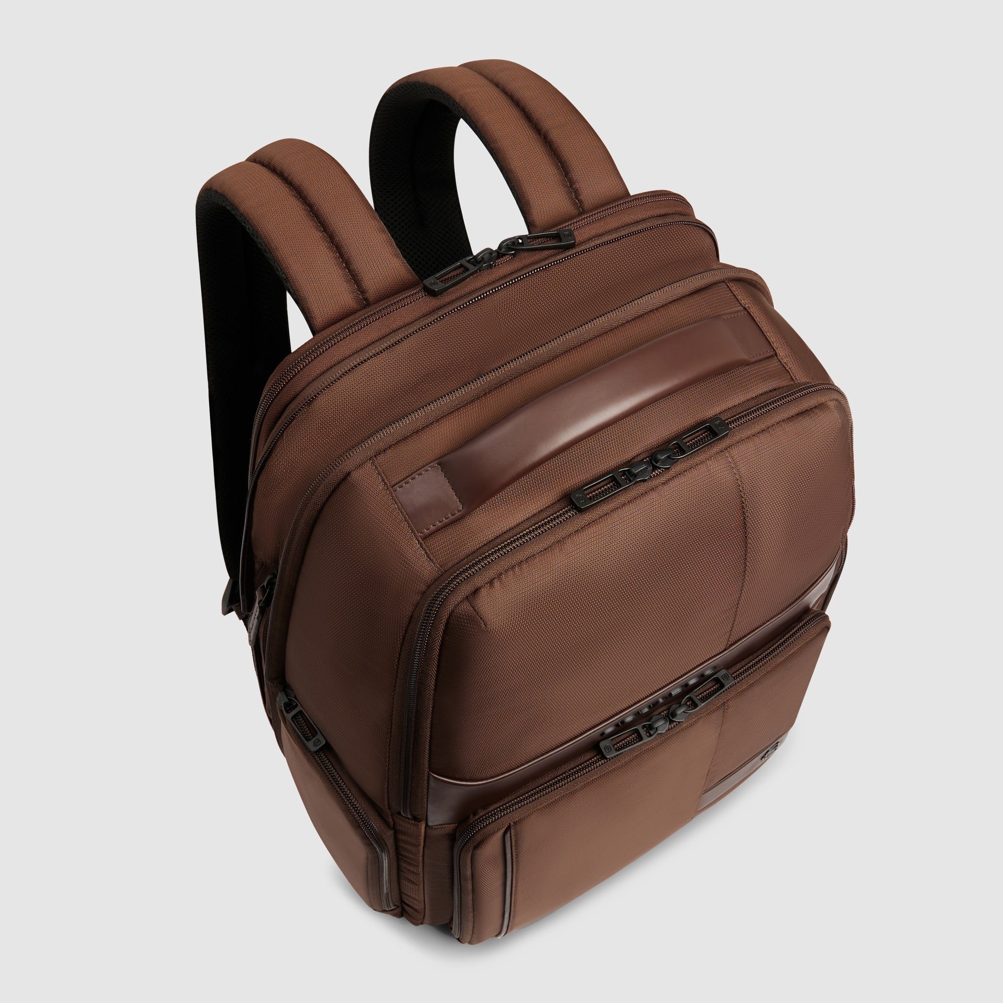 Expandable laptop backpack for 15.6" computer | Brown PIQUADRO Men