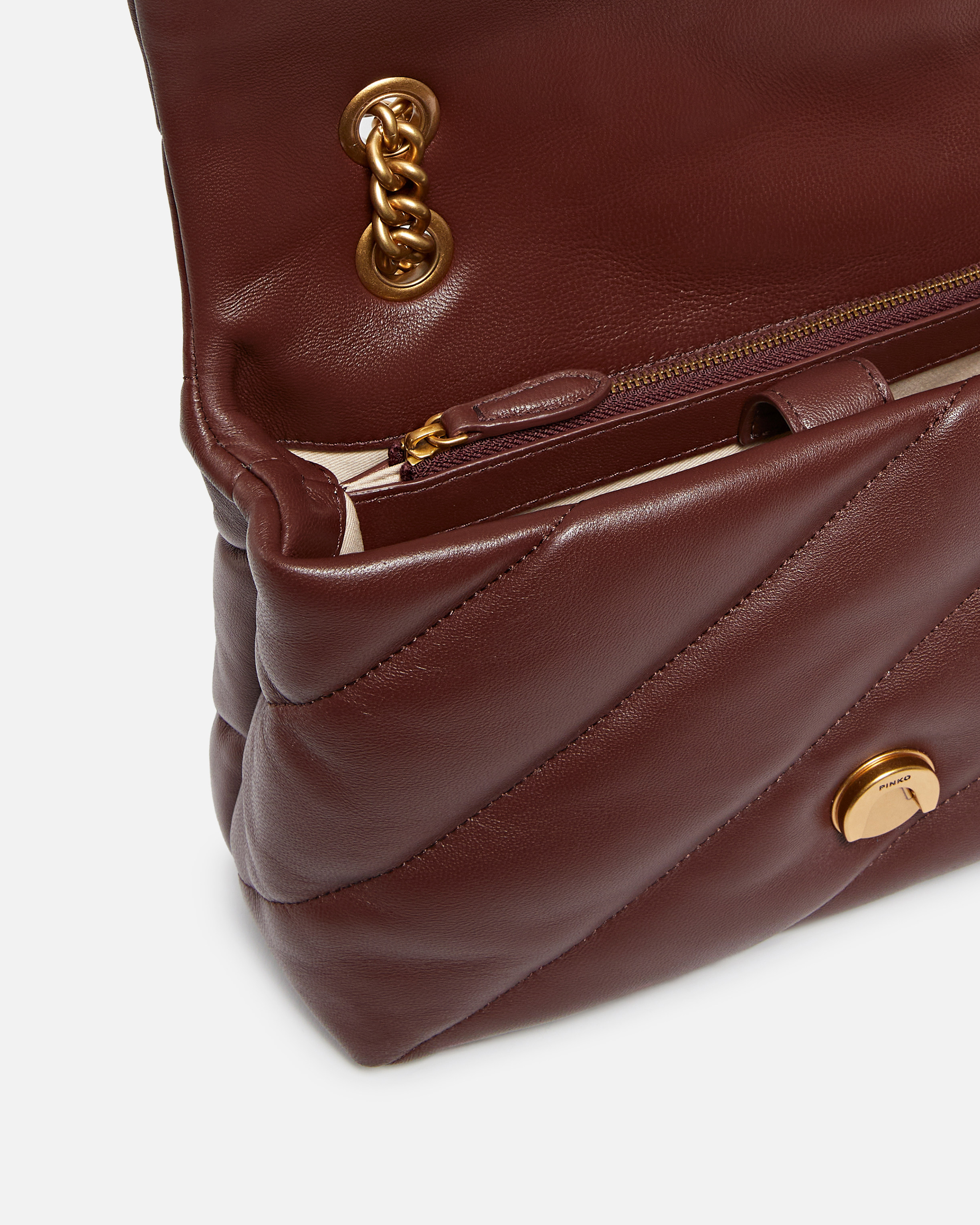 Puff Maxi Quilt Classic Love Bag PINKO Golden