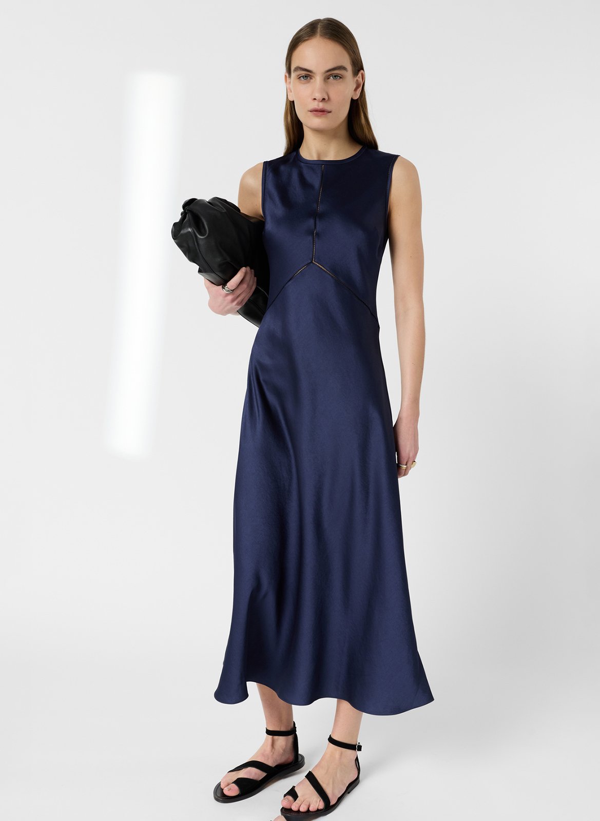 Lange jurk met ronde hals GERARD DAREL Blue