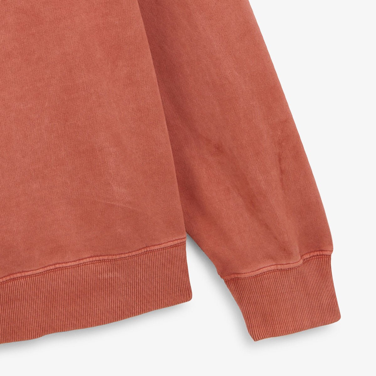 Zip-up hoodie in old dye cotton SERGE BLANCO Orange