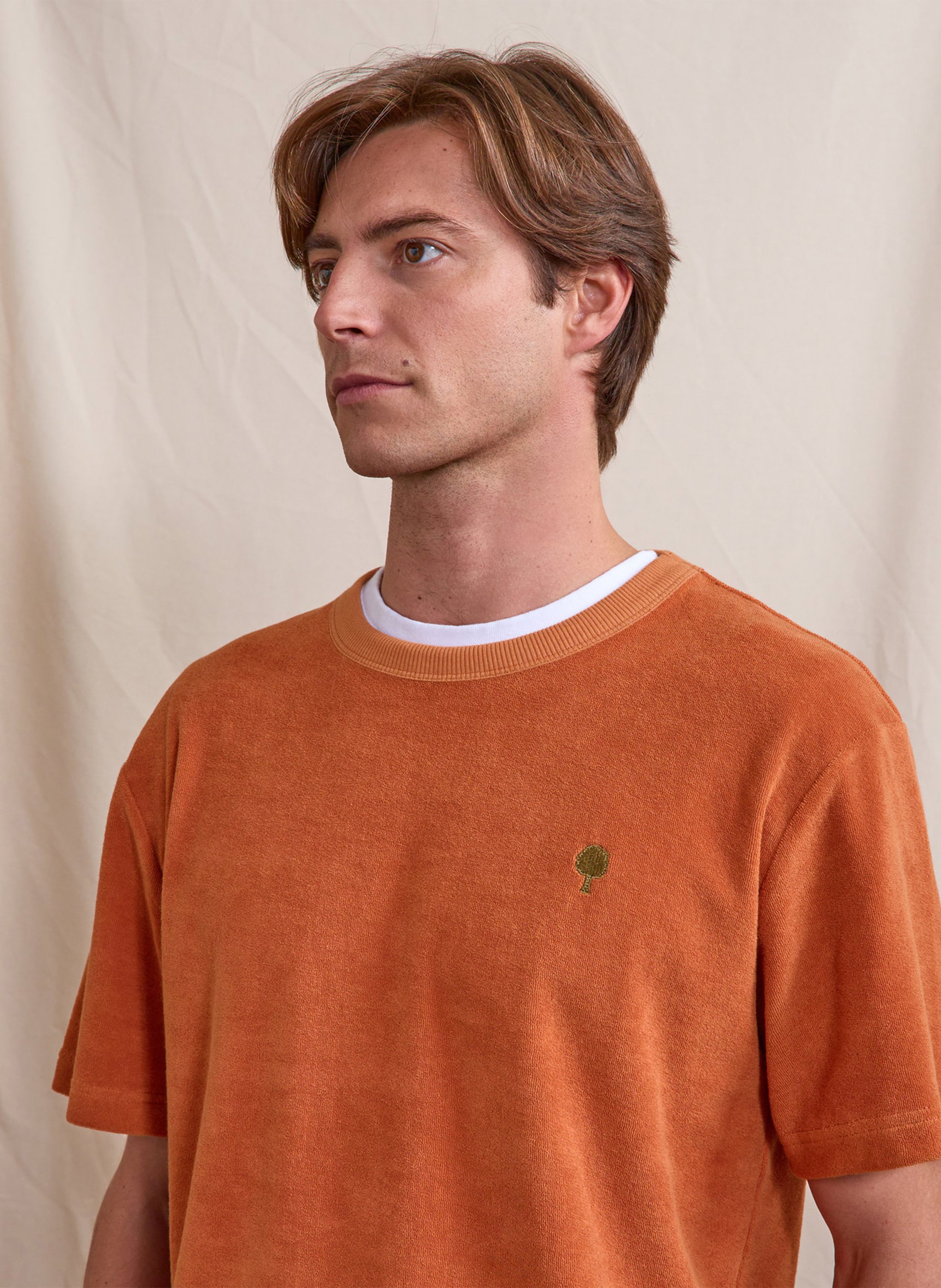 Tee-shirt droit col rond FAGUO Rouge