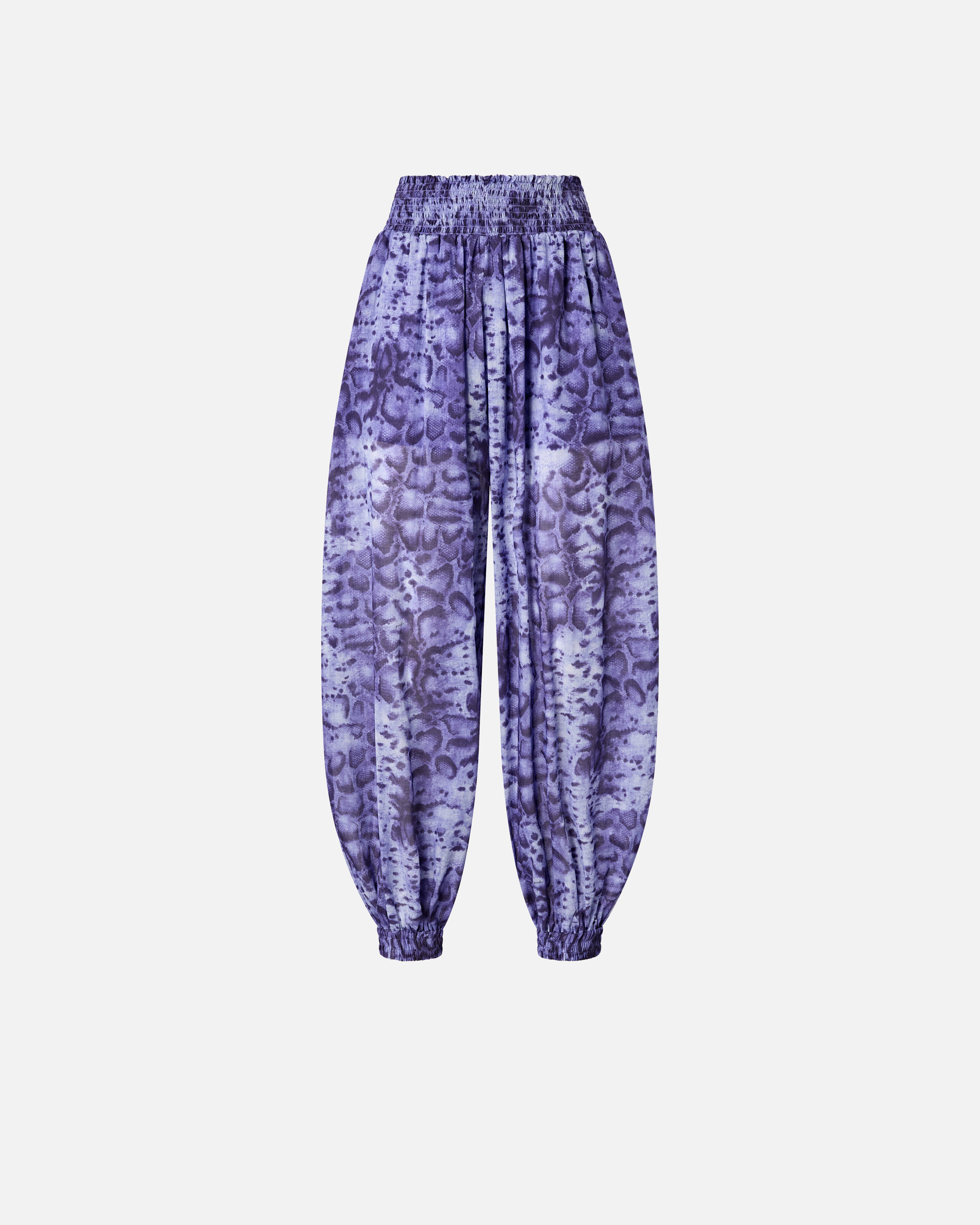 Pantalon large à imprimé serpent PINKO Violet