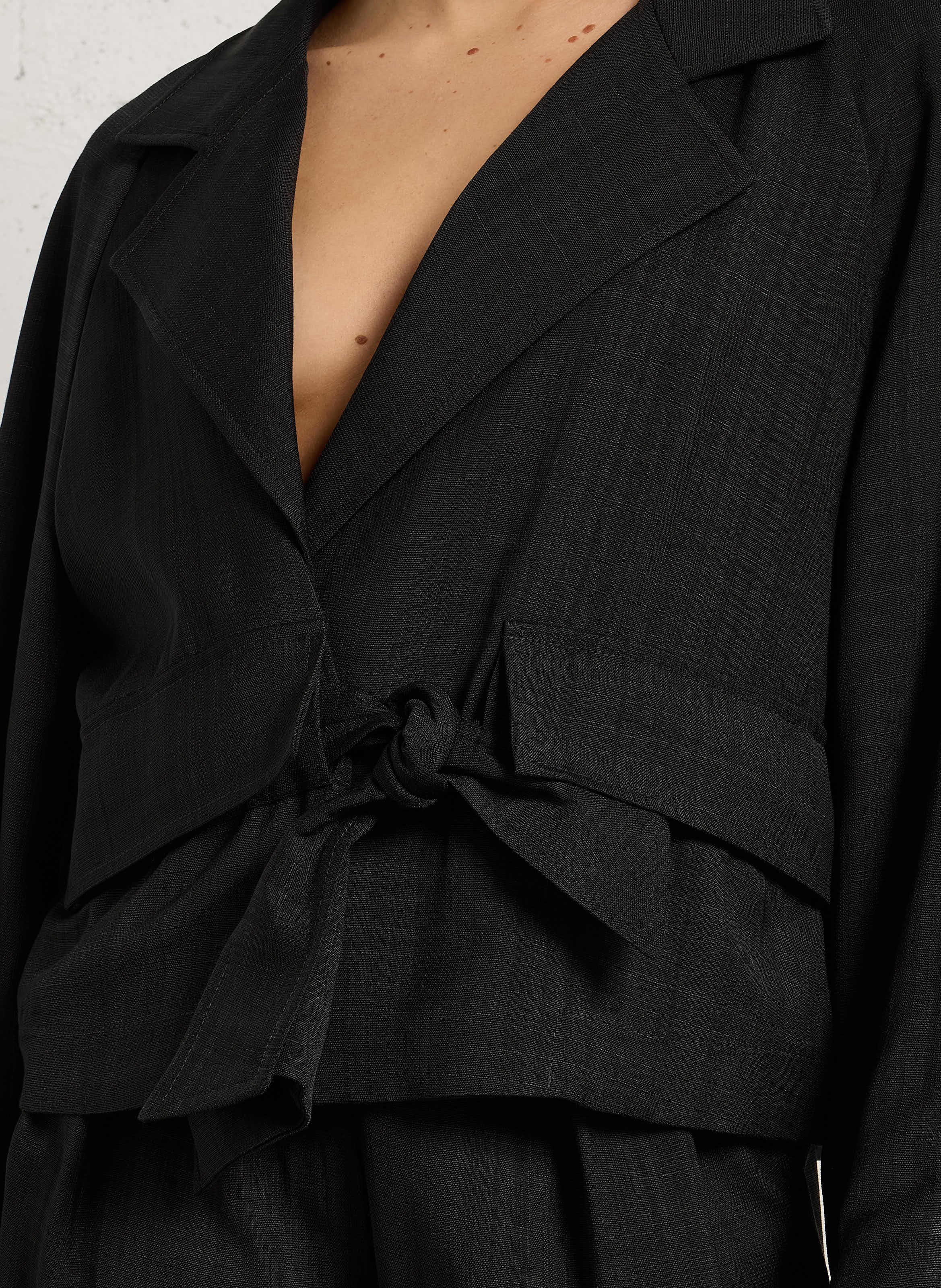 Rechte jas met klassieke kraag  MARGAUX LONNBERG Zwart