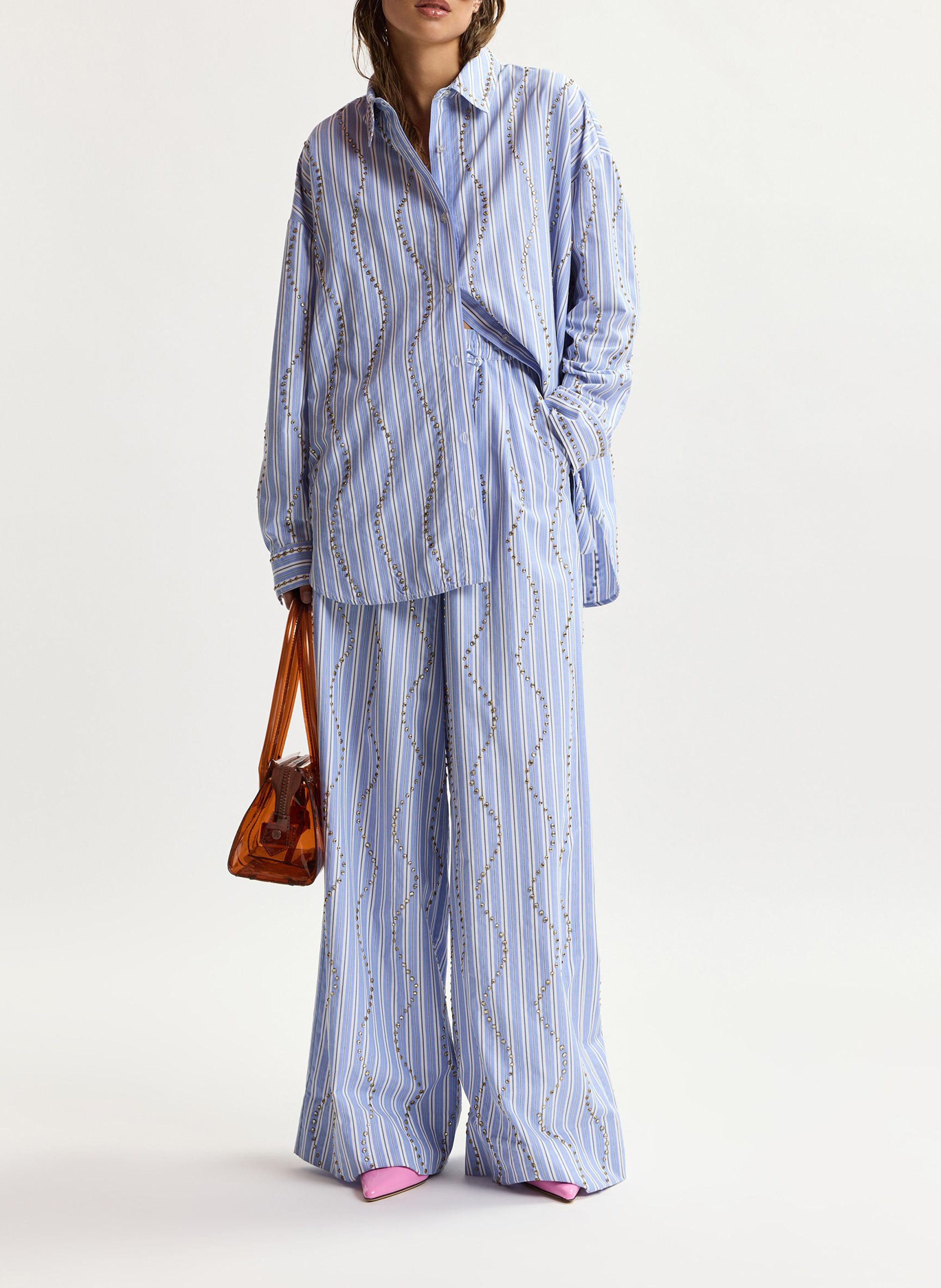Striped shirt with classic collar ESSENTIEL ANTWERP Blue
