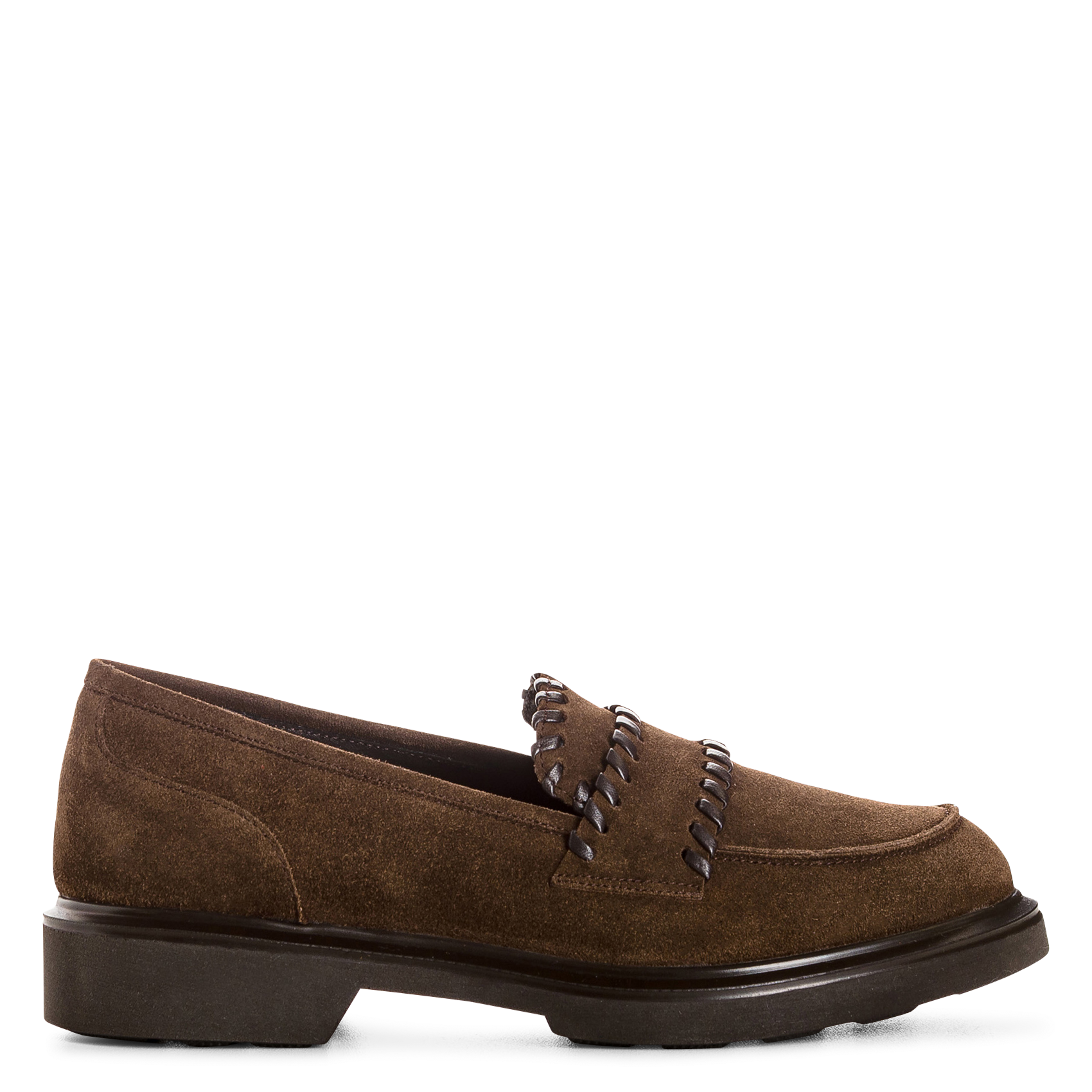 Mocassins velours en cuir REQINS Marron
