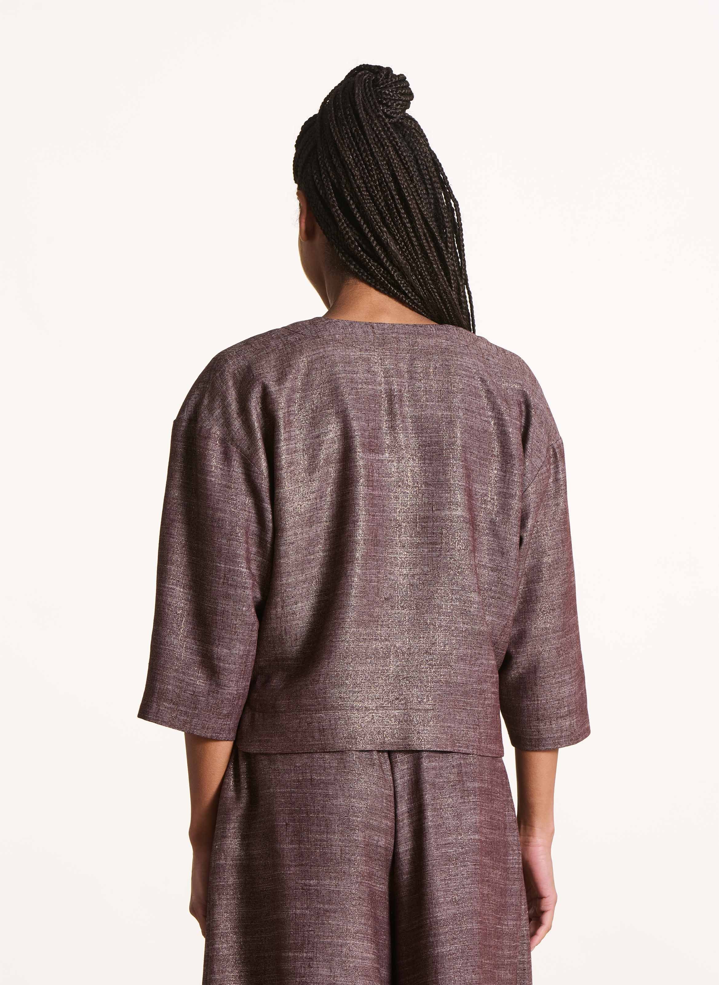 Jacke mit rundem Kragen LA FEE MARABOUTEE Braun