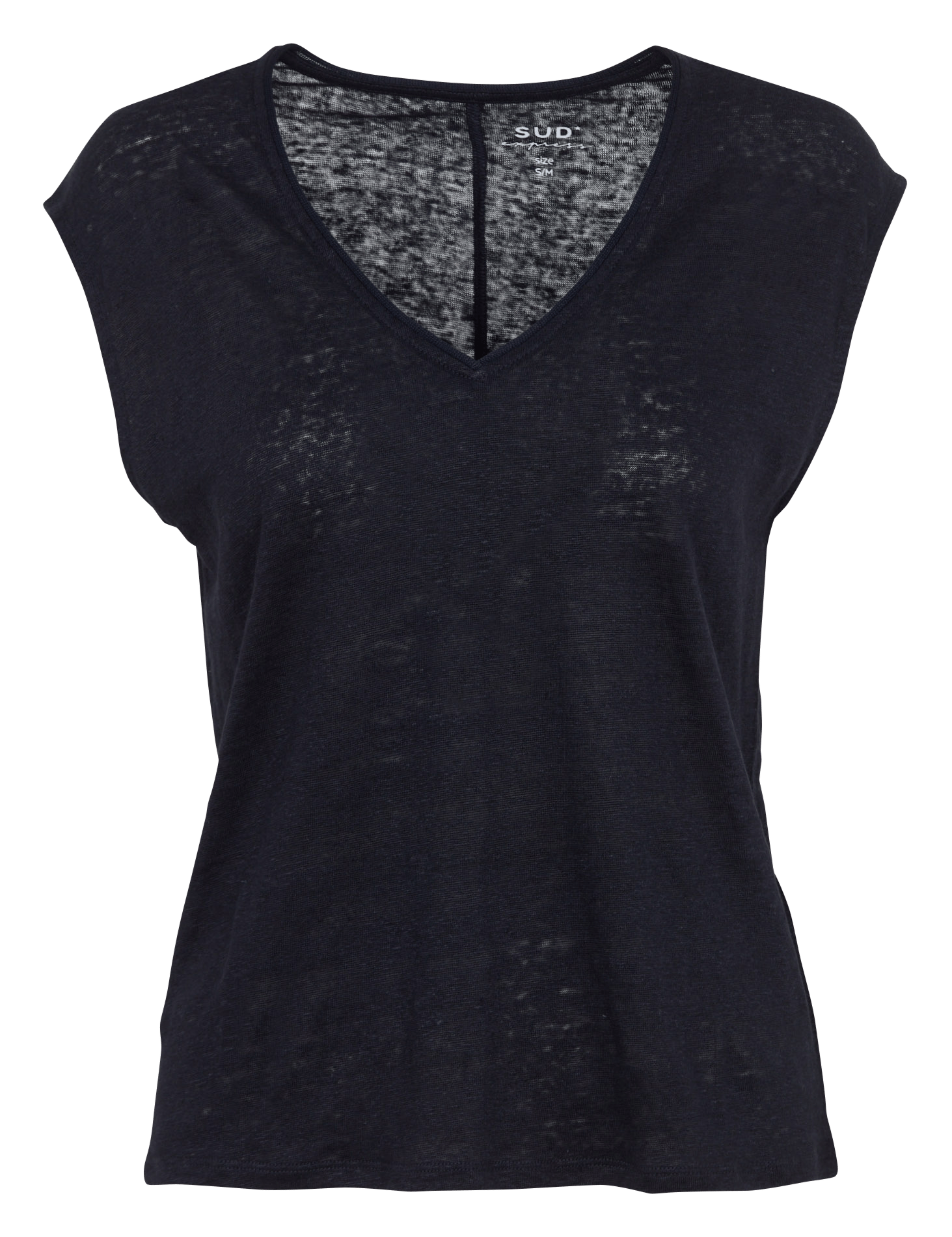 Leinen-Tanktop mit V-Ausschnitt SUD EXPRESS