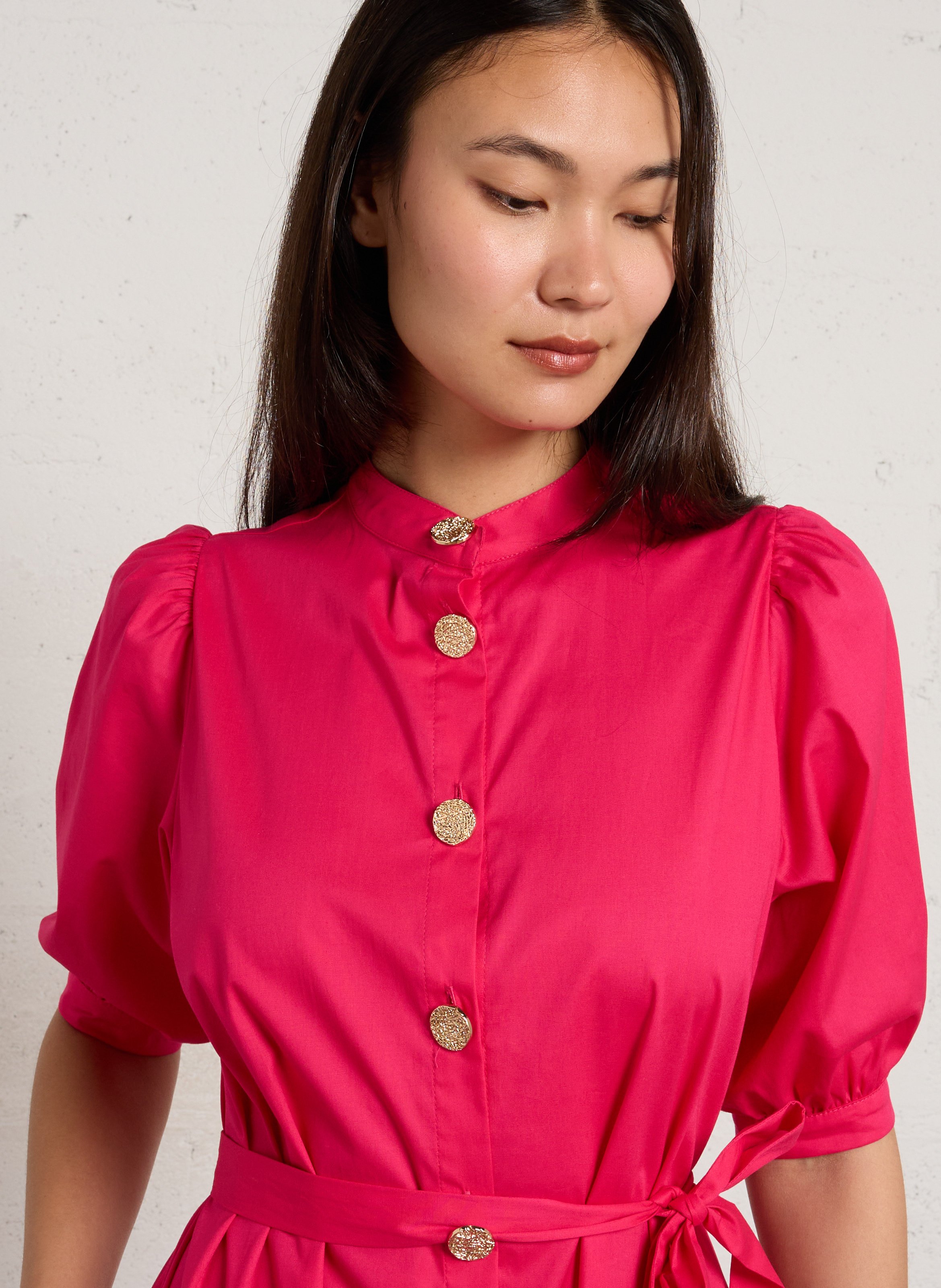 Robe longue à rayures ELISE CHALMIN Rose