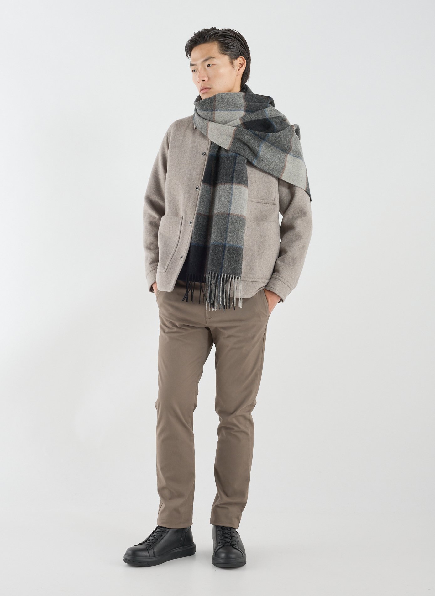 Checked wool scarf SAISON 1865 Multicolored