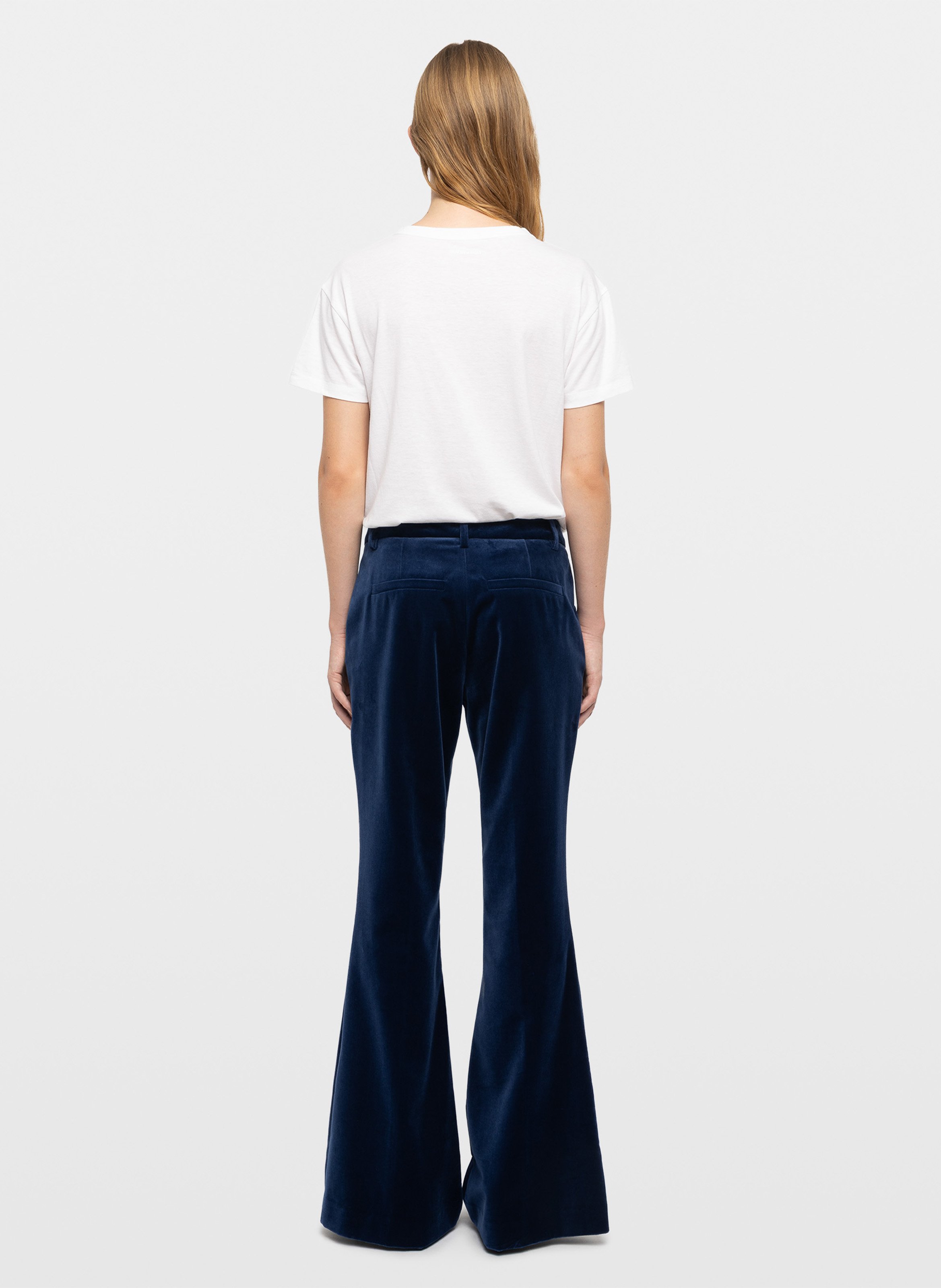 Pantalon boot-cut en coton ZADIG&VOLTAIRE Bleu