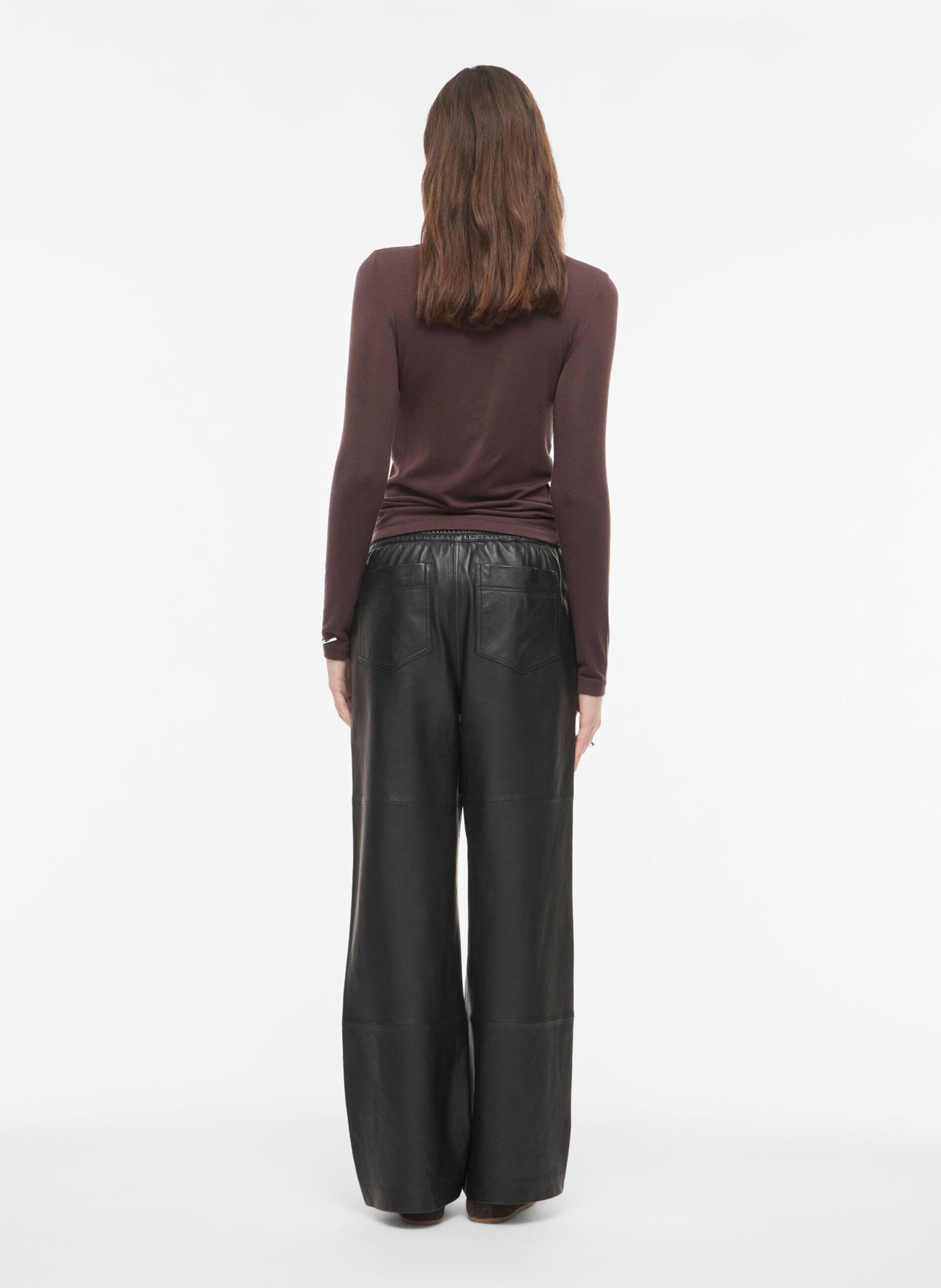 Weite Lederhose ROUGE EDIT Grau