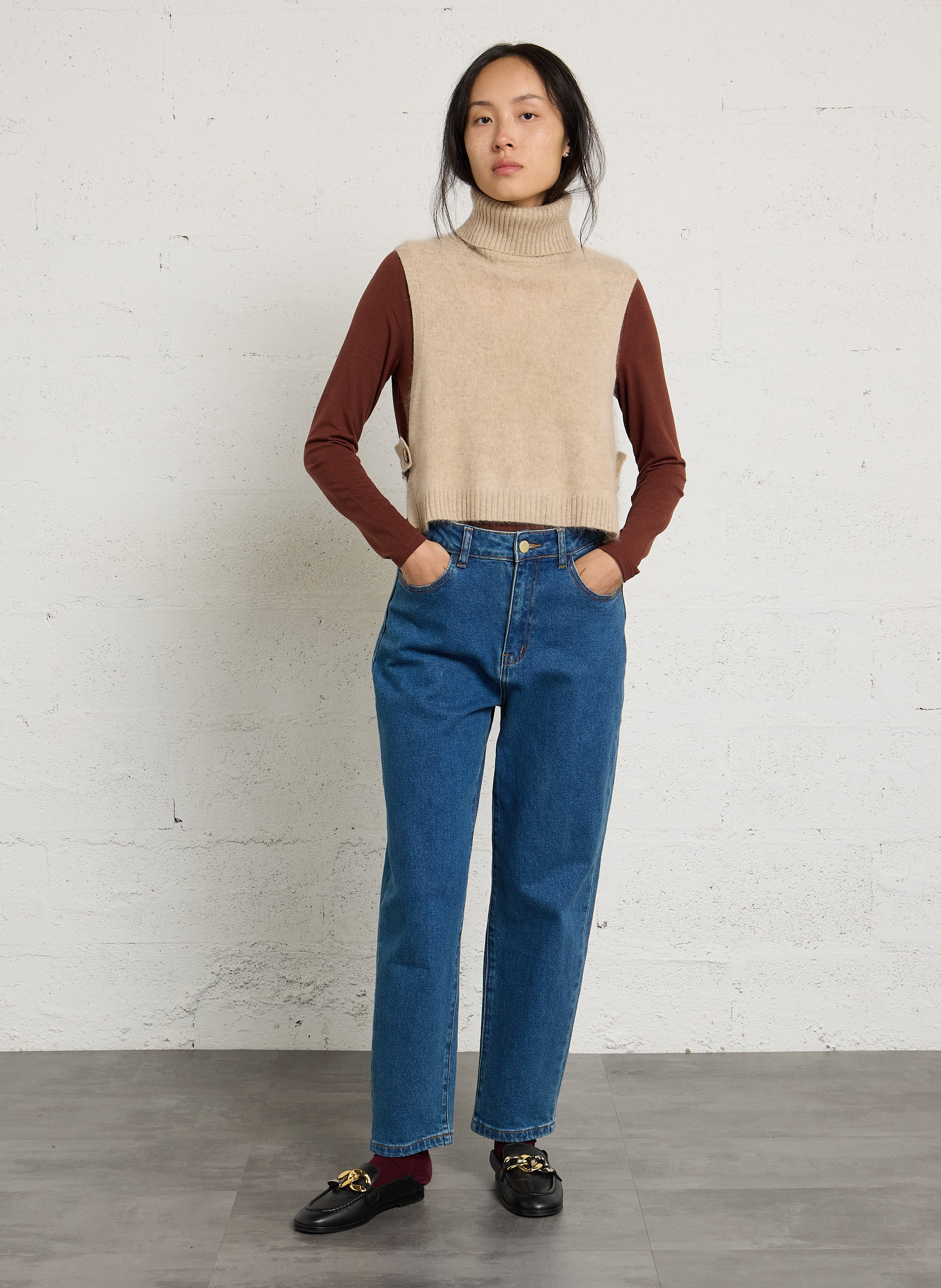 Effen T-shirt met lange mouwen LA PETITE ETOILE Beige