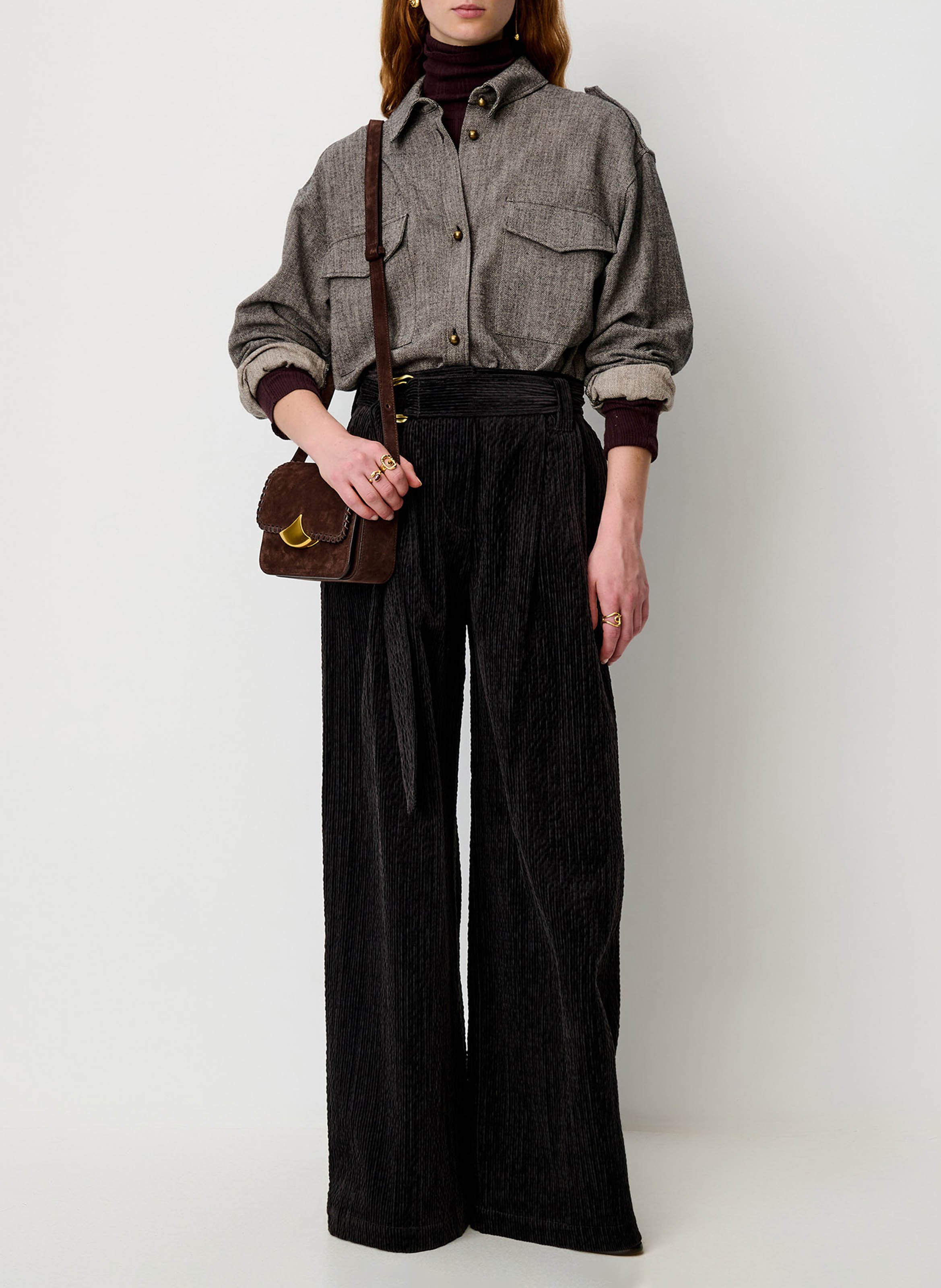 Straight heathered shirt SESSUN Grey