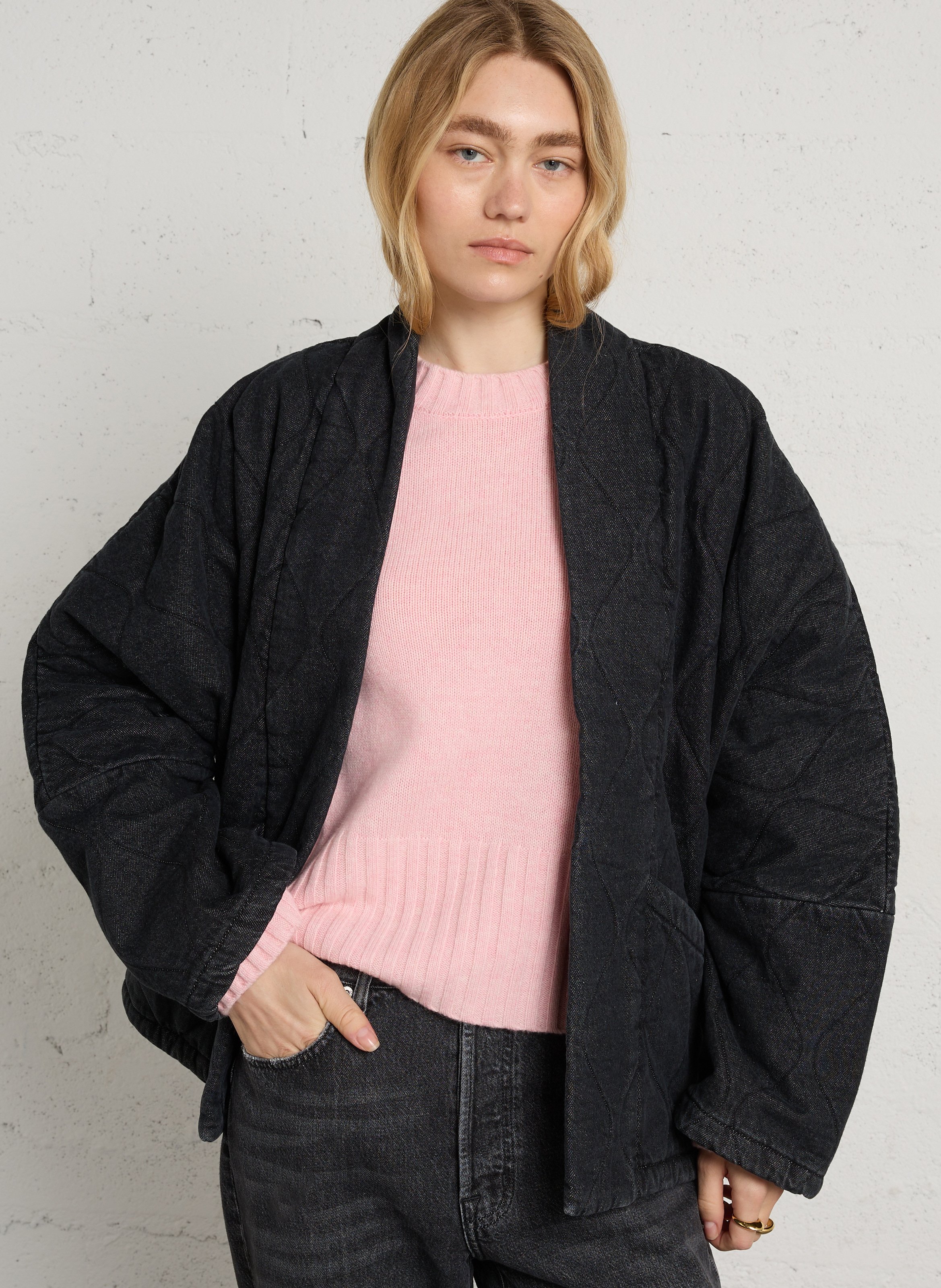 Steppjacke aus Baumwoll-Denim AOKYANOS Blau