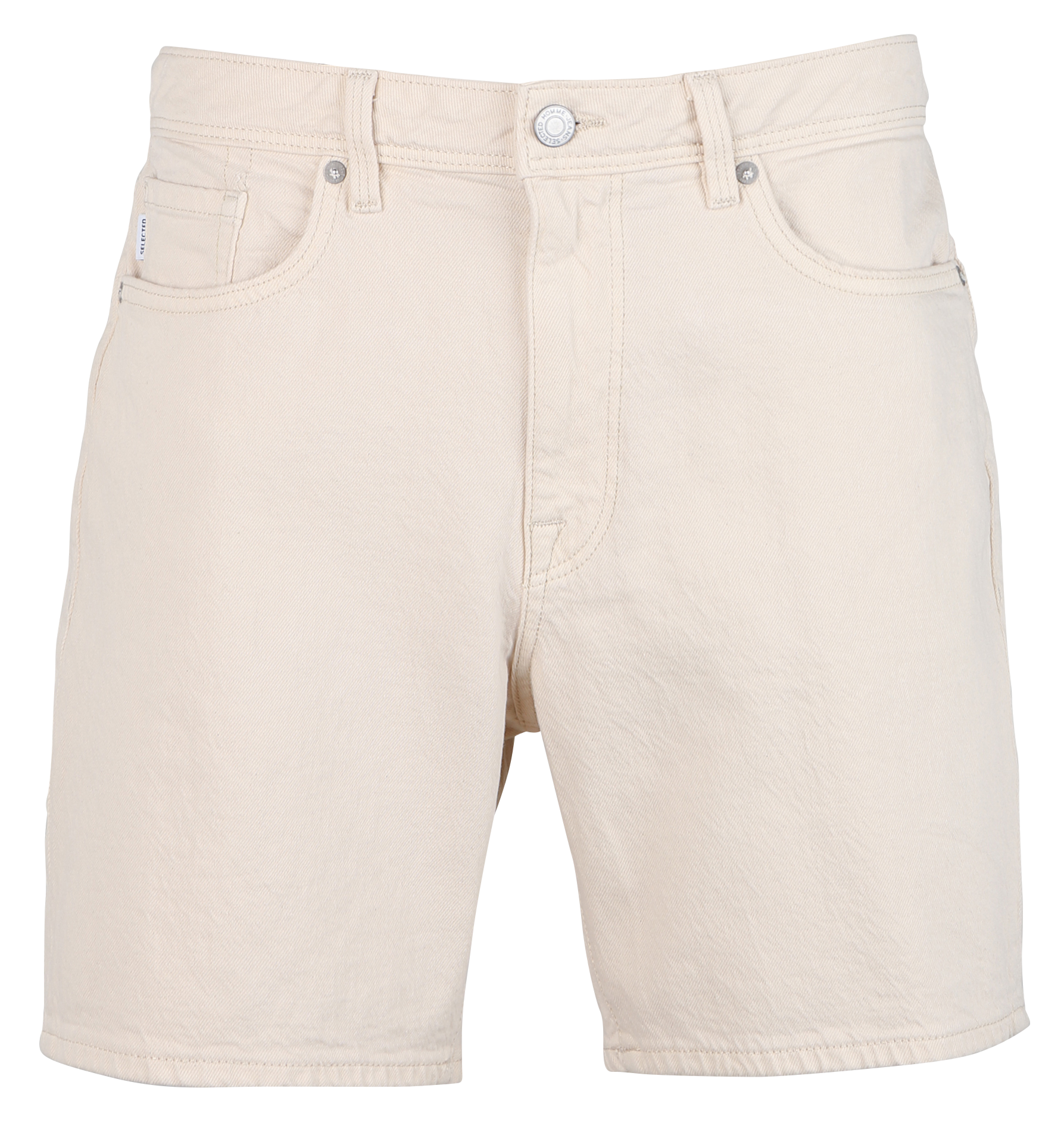 Slim-fit organic cotton shorts SELECTED Beige