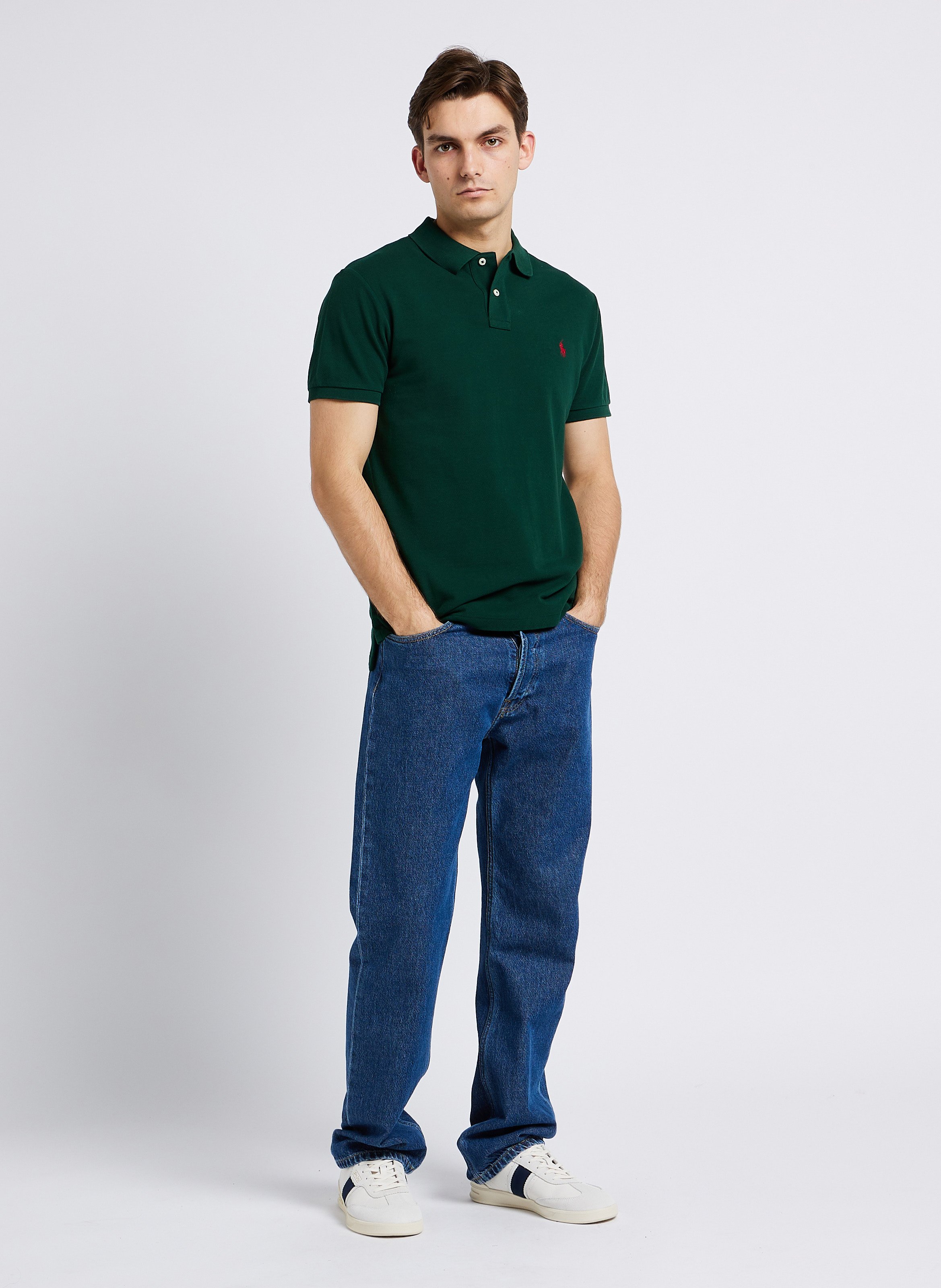 Polo slim-fit en coton piqué POLO RALPH LAUREN Vert