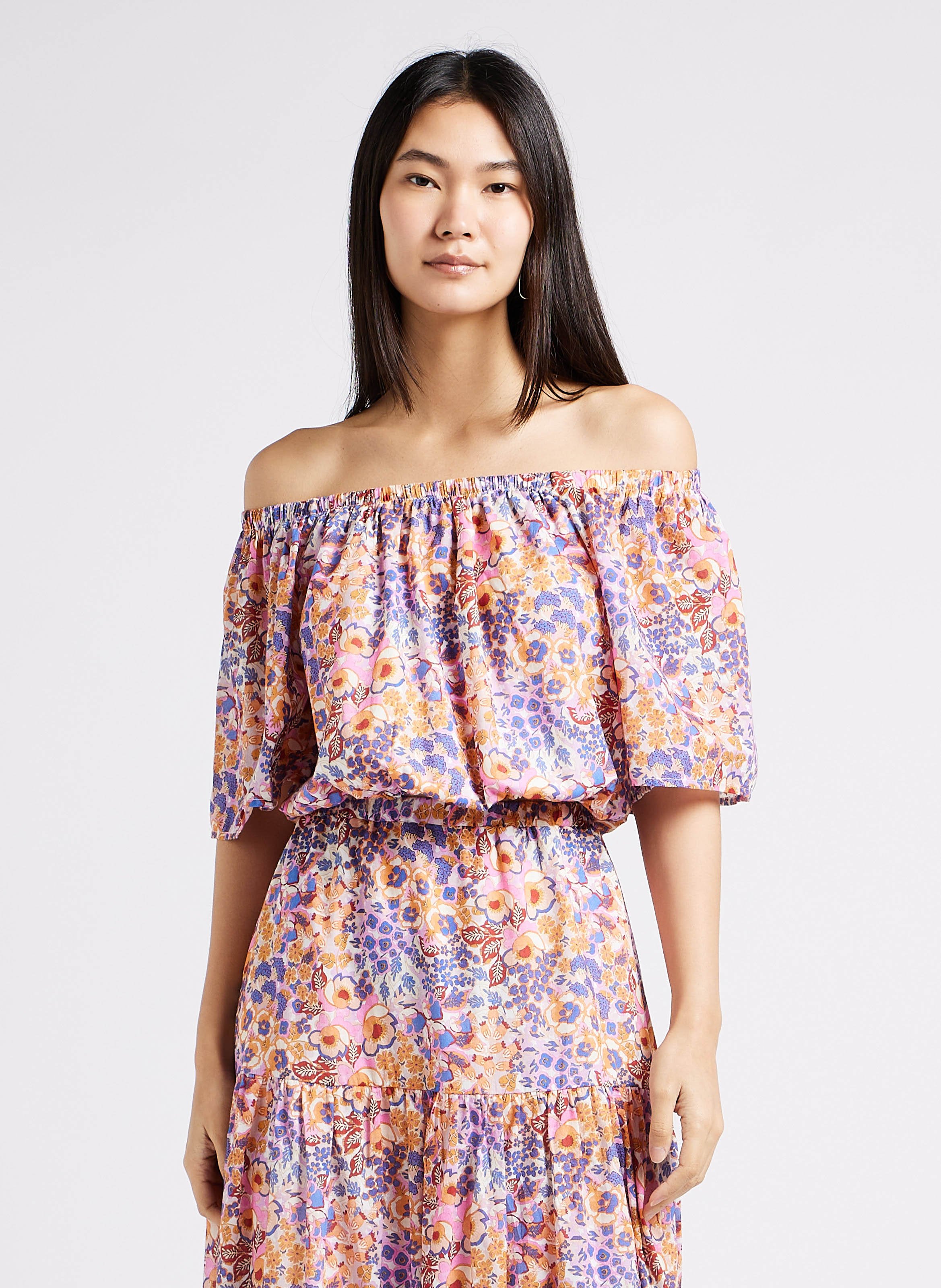 Top ample court col carré INDEE