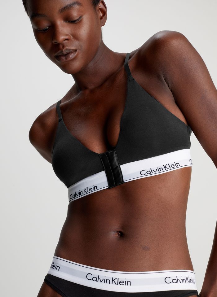 Cotton-blend Bra Black Calvin Klein Underwear - Women