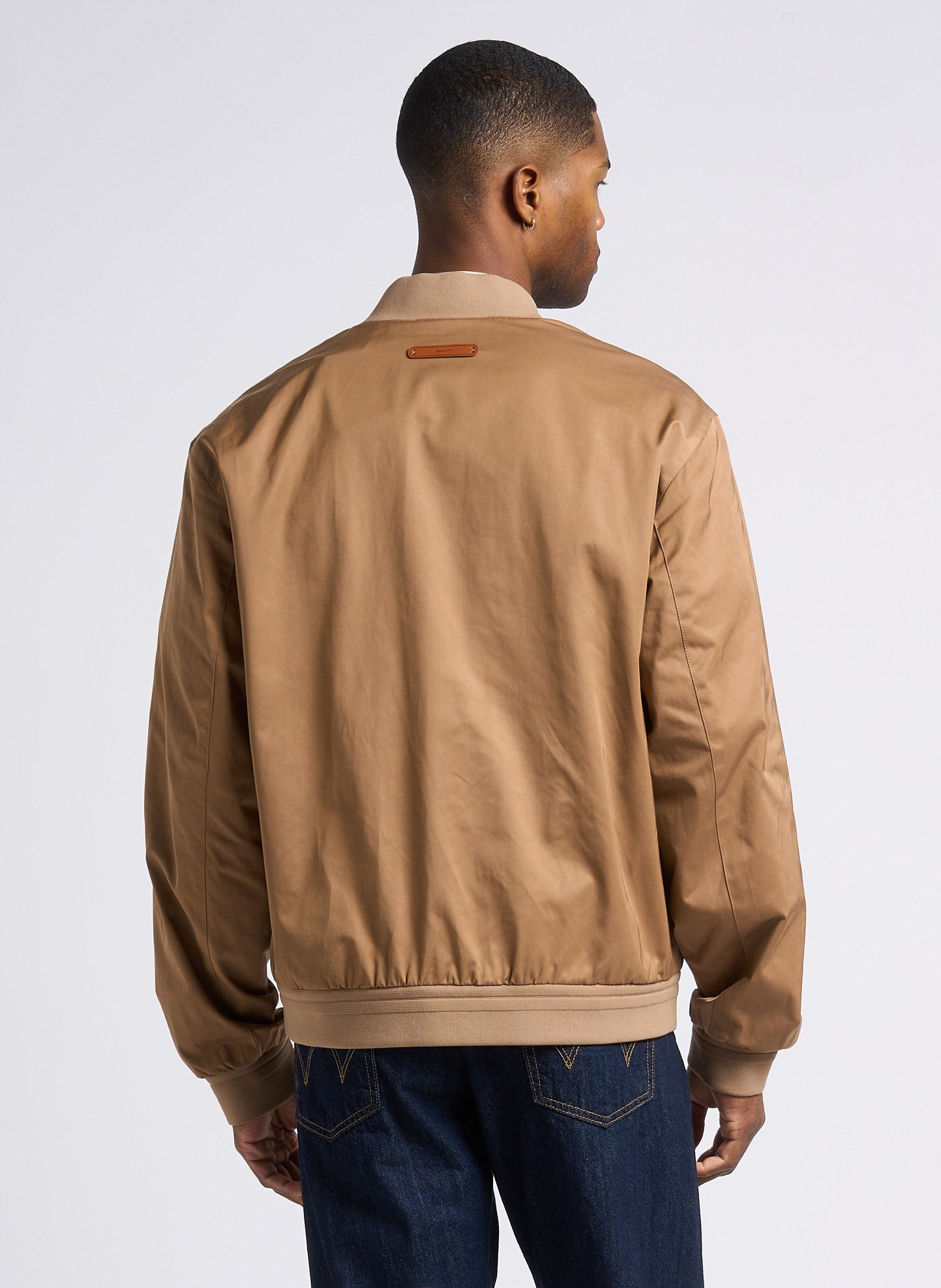 Oversized jacket with varsity collar GANT Khaki