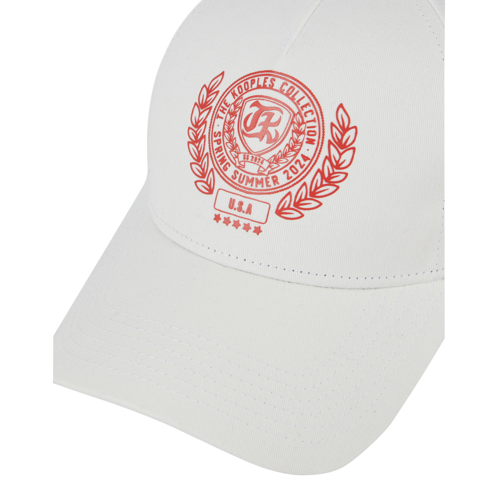 Katoenen pet met zeefdruk THE KOOPLES Wit