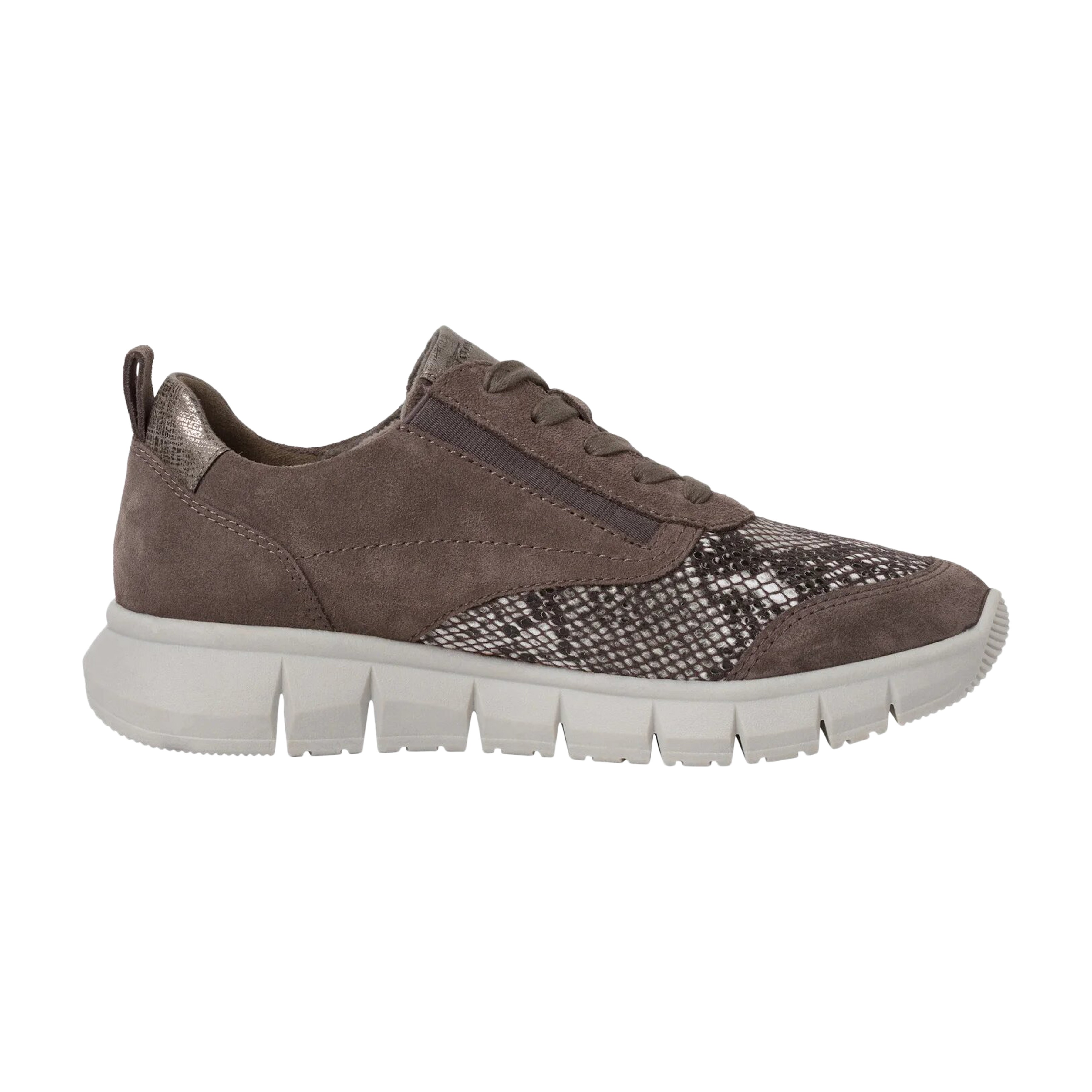 Comfort low-top leather sneakers TAMARIS Grey
