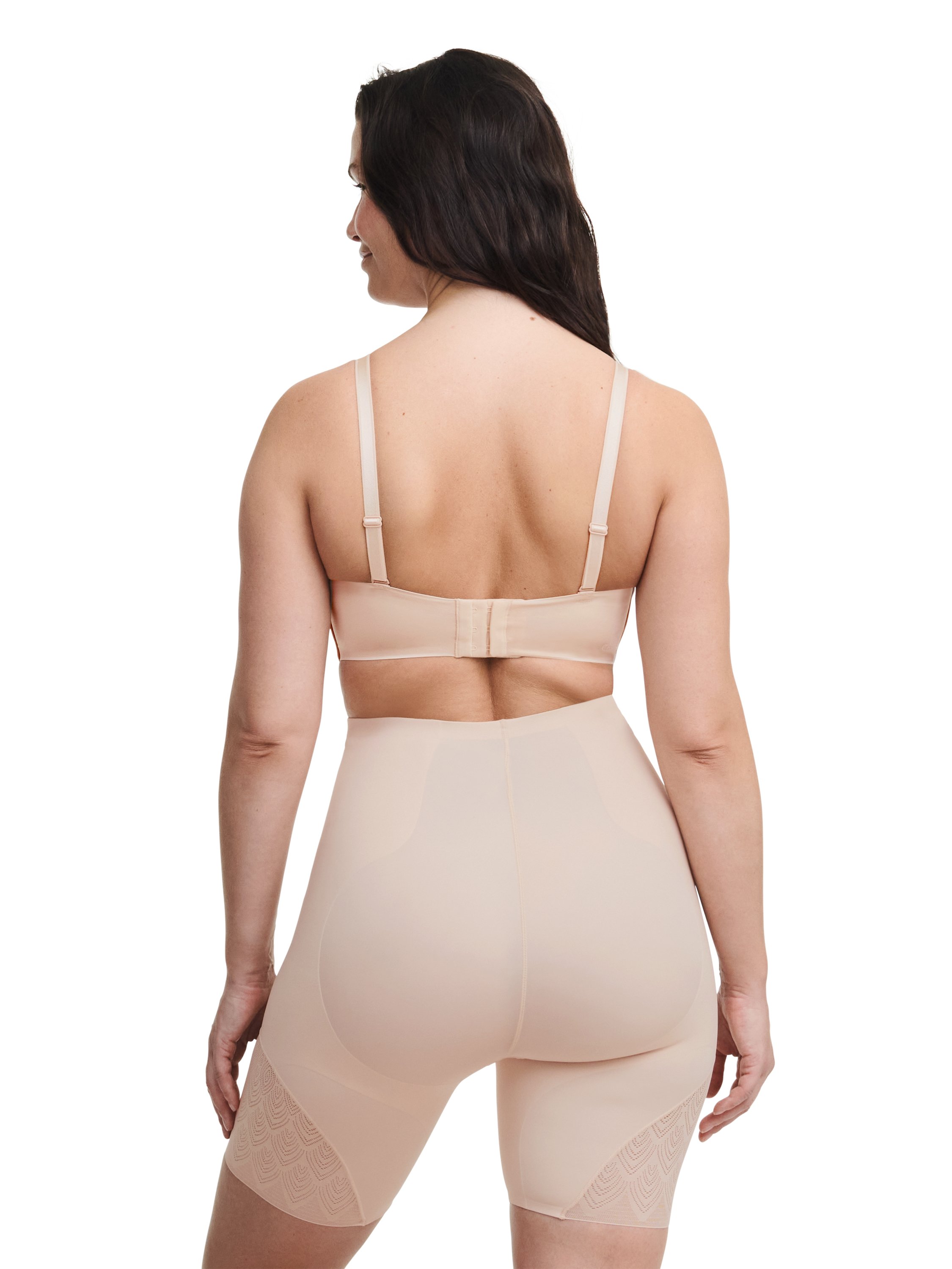 High-waisted lace shaping briefs CHANTELLE Beige