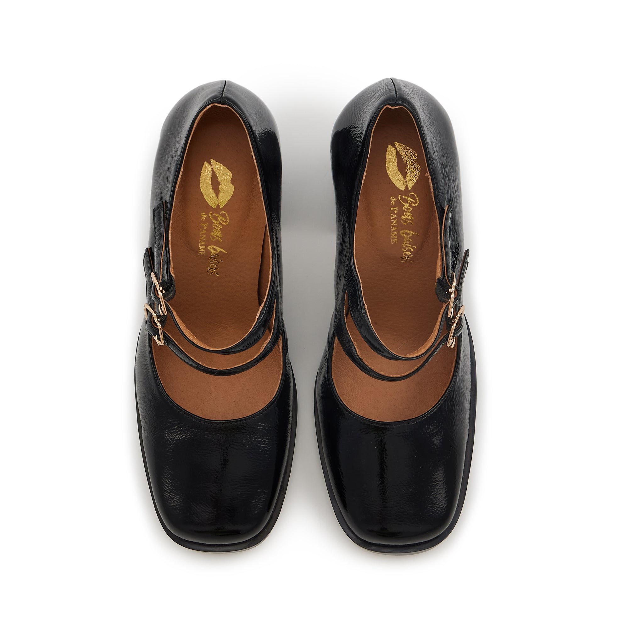 Leather Mary Janes BONS BAISERS PARIS Black