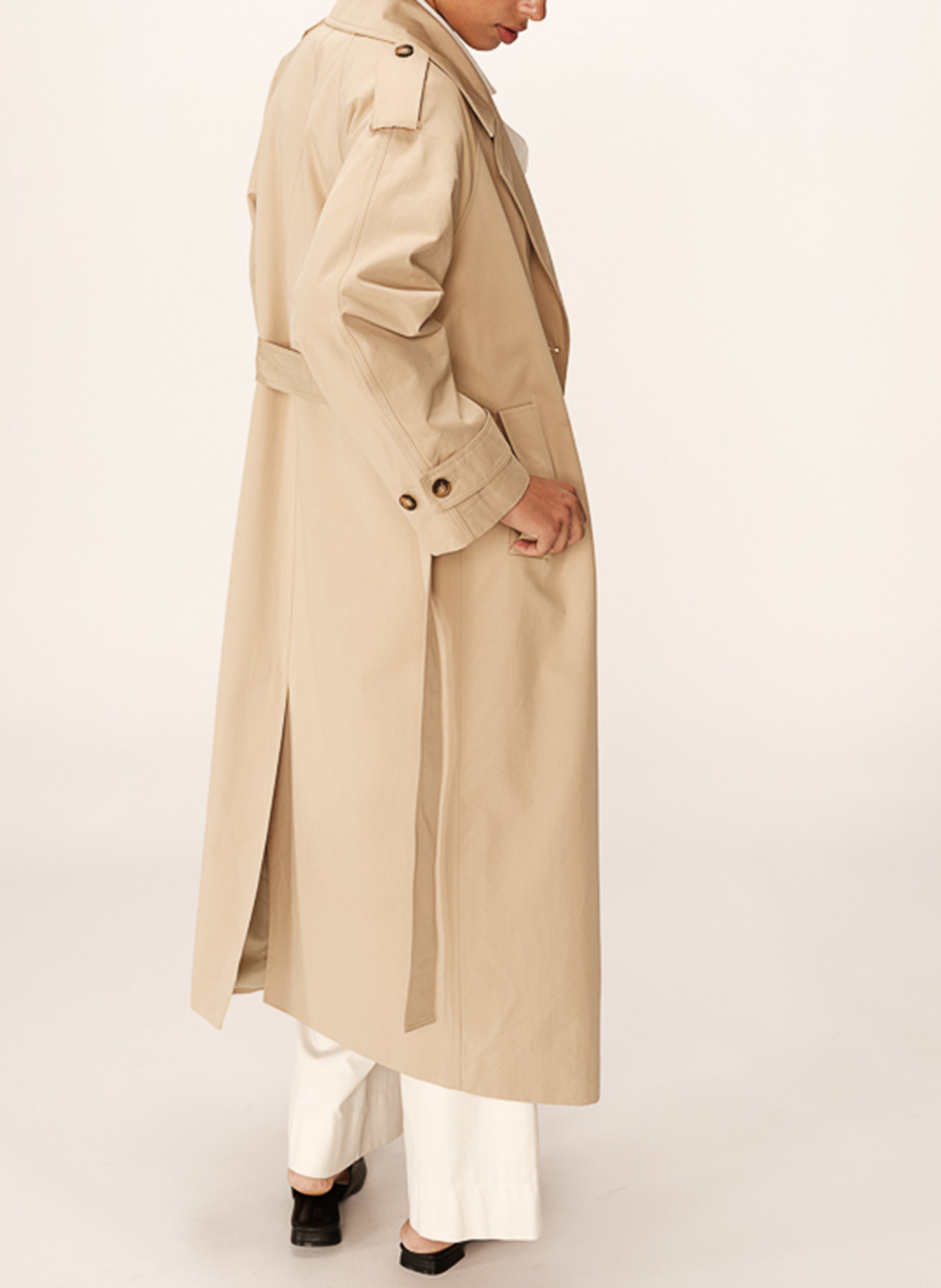 Oversized trenchcoat van katoen GRACE ET MILA Beige