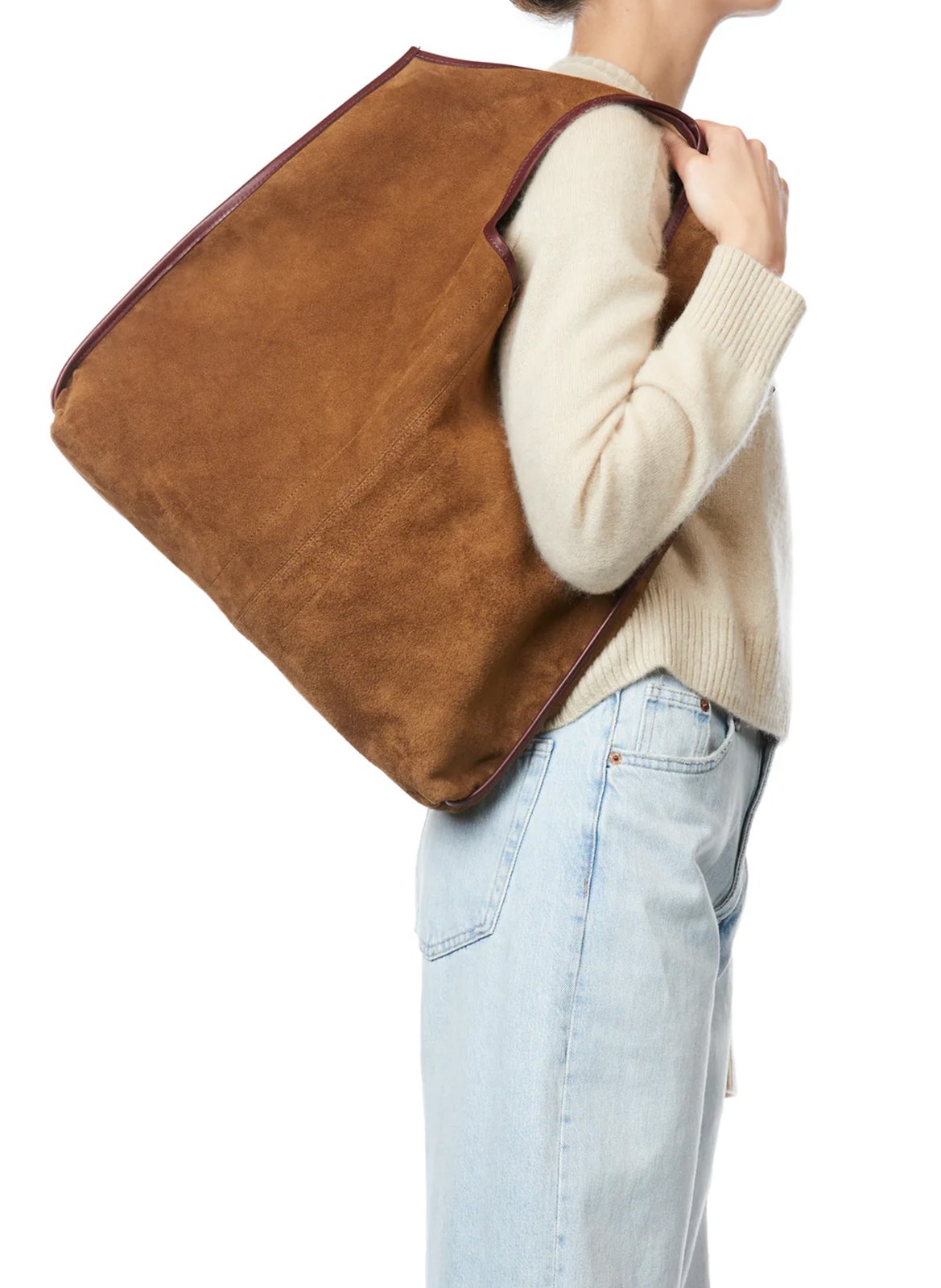 Leather tote bag JEROME DREYFUSS Brown