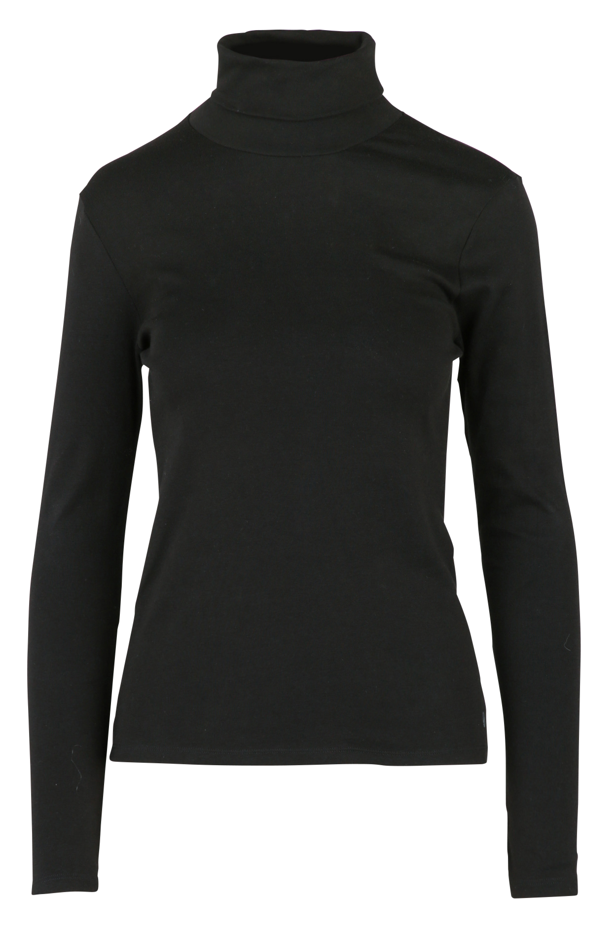 Cotton turtleneck T-shirt PETIT BATEAU Black