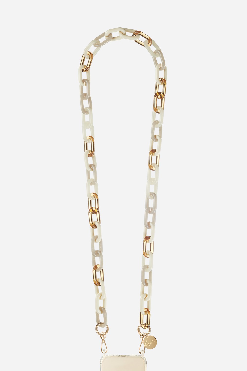 Resin phone chain LA COQUE FRANCAISE Beige