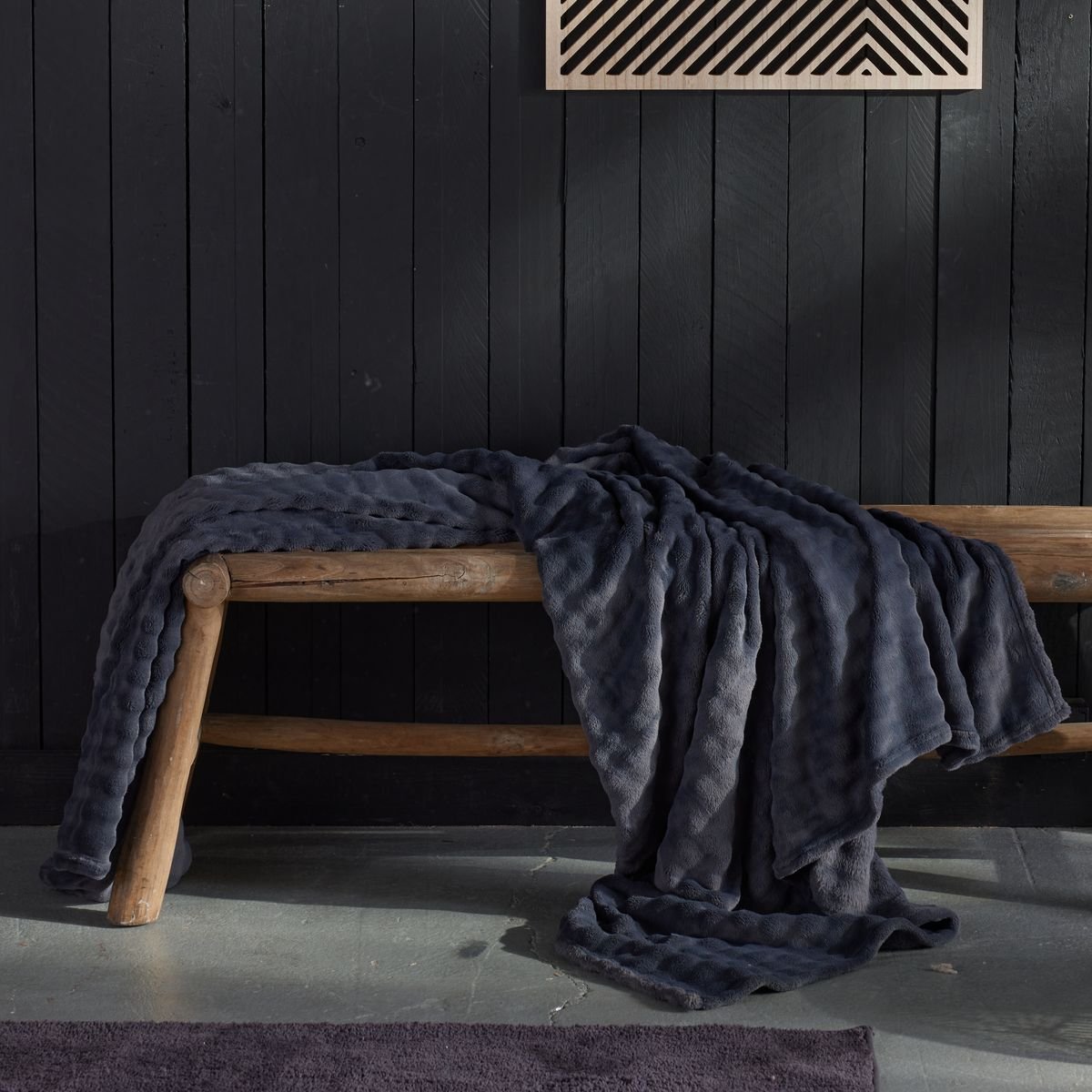 Plain checkered pattern TODAY LINGE DE MAISON Grey