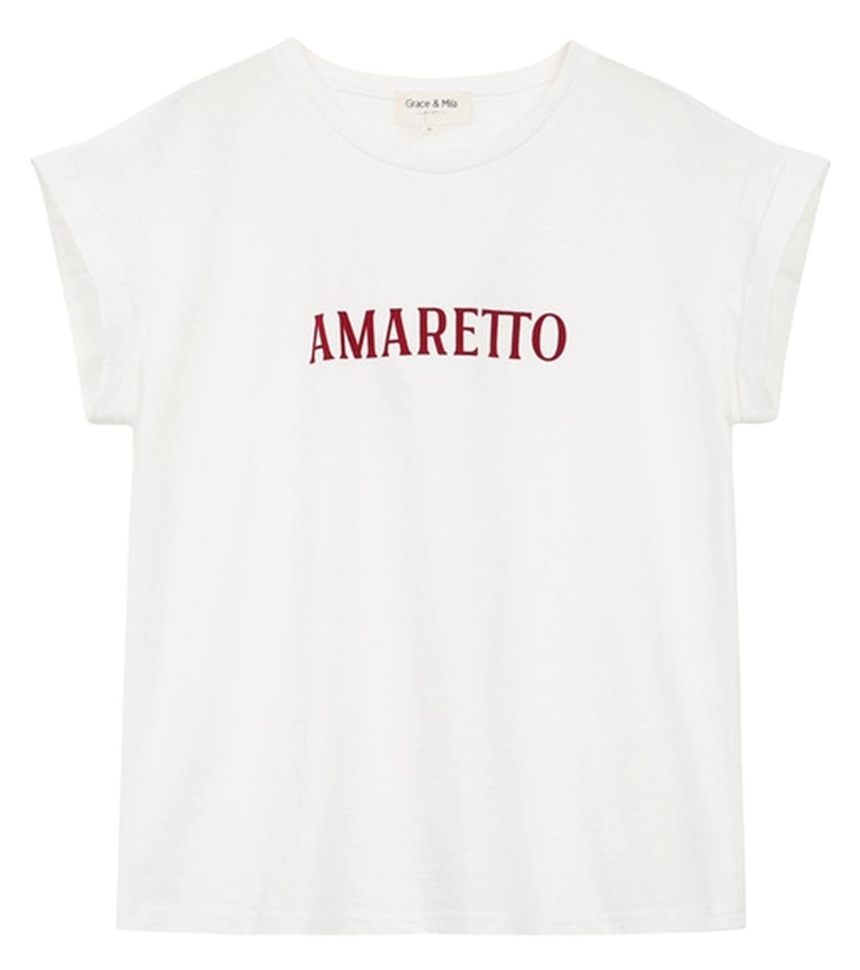 Tee-shirt col rond en coton GRACE ET MILA Rouge