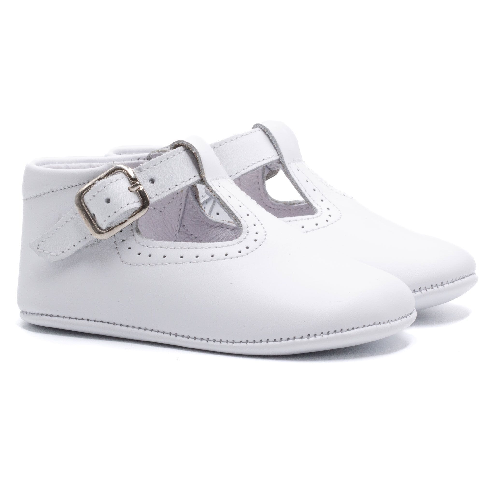 Baby leather slipper Boni & Sidonie White