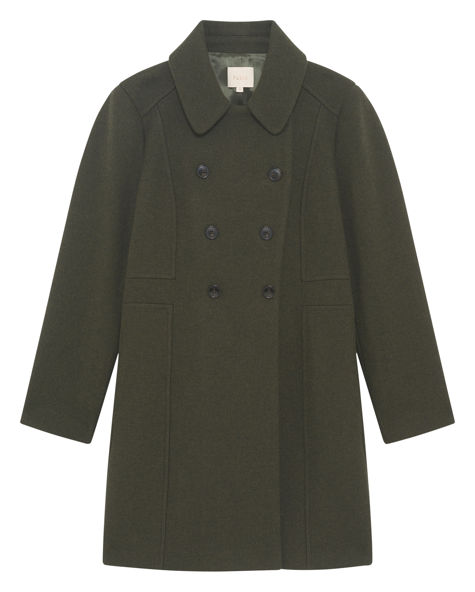 Alpaca wool coat  PABLO Khaki